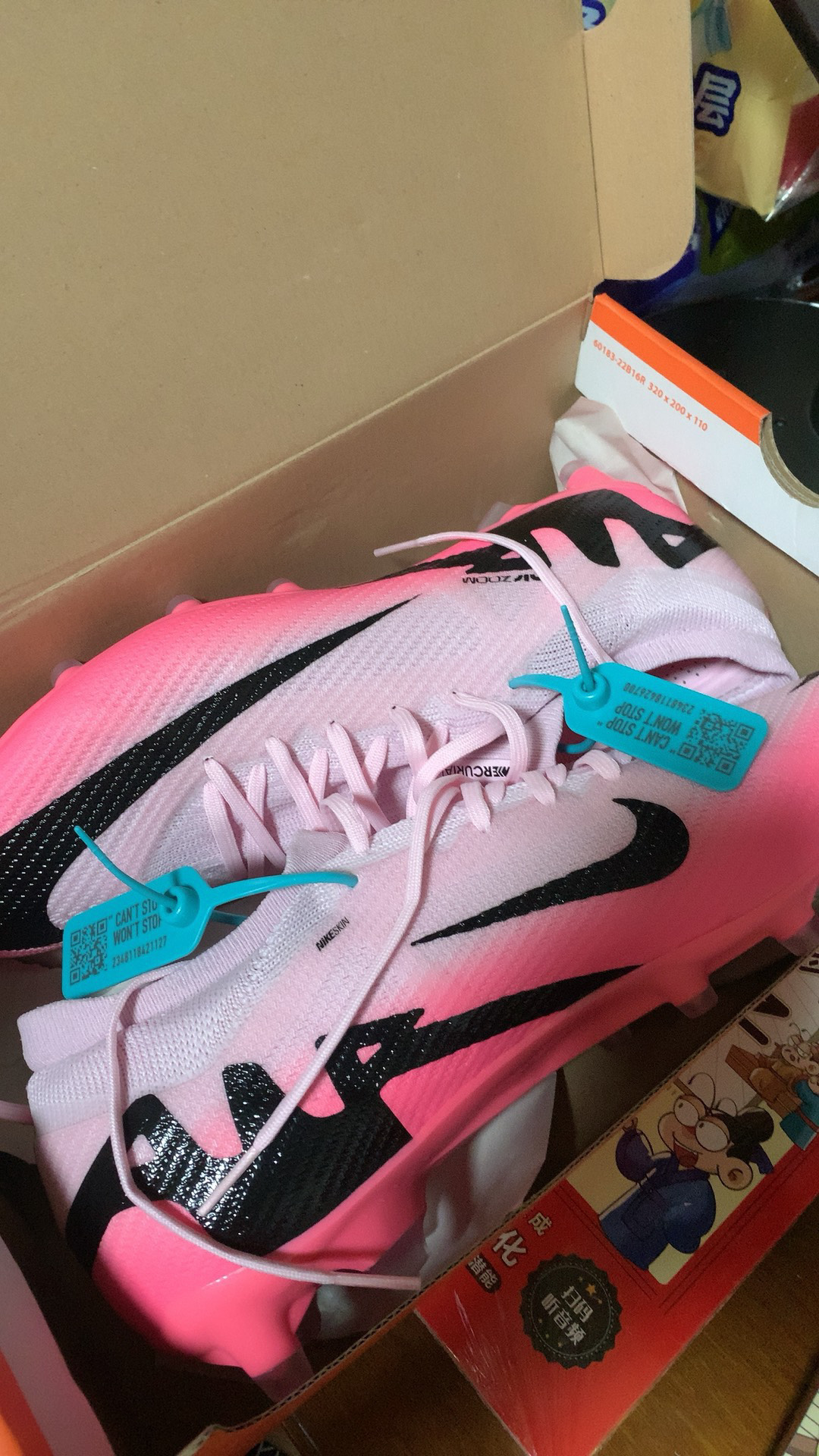 custom review-Nike Air Zoom Vapor 15 AG Искусственная трава Искусственные шипы Футбольные бутсы Мужские Розовый Черный