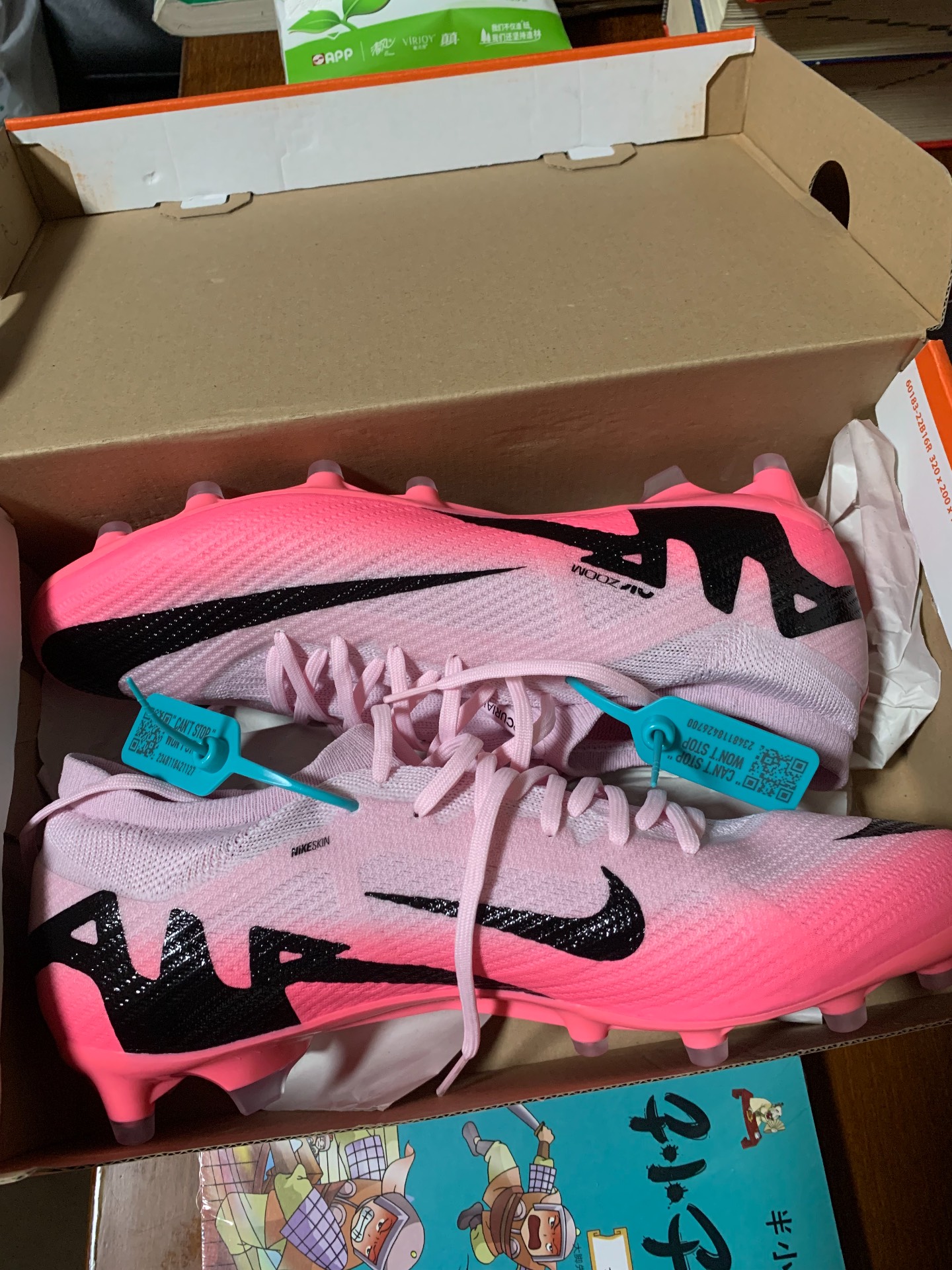 custom review-Nike Air Zoom Vapor 15 AG Искусственная трава Искусственные шипы Футбольные бутсы Мужские Розовый Черный