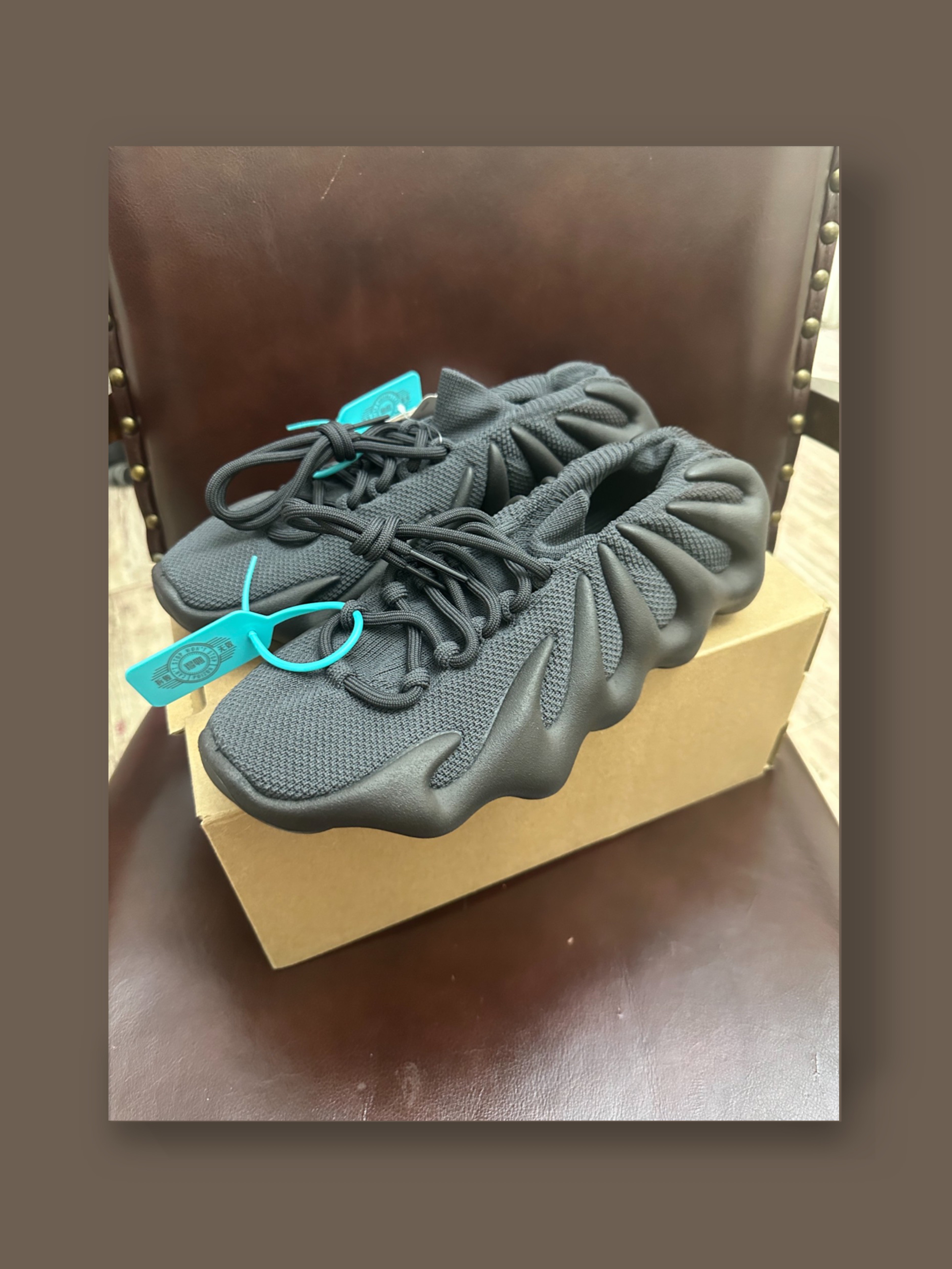 custom review-Adidas Originals Yeezy 450 Черный воин 'Utility Черный' Устойчивый к истиранию Низкий Топ Повседневная обувь Унисекс Черный