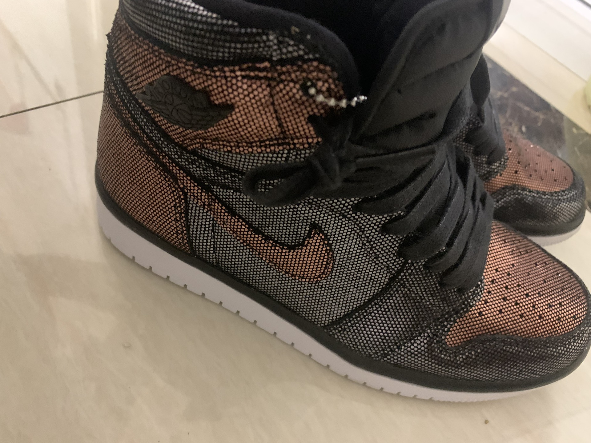 custom review-Jordan Air Jordan 1 'Бесстрашный Металл Розовый Трендовый Высокие Кеды Винтажные Баскетбольные Кроссовки Женские