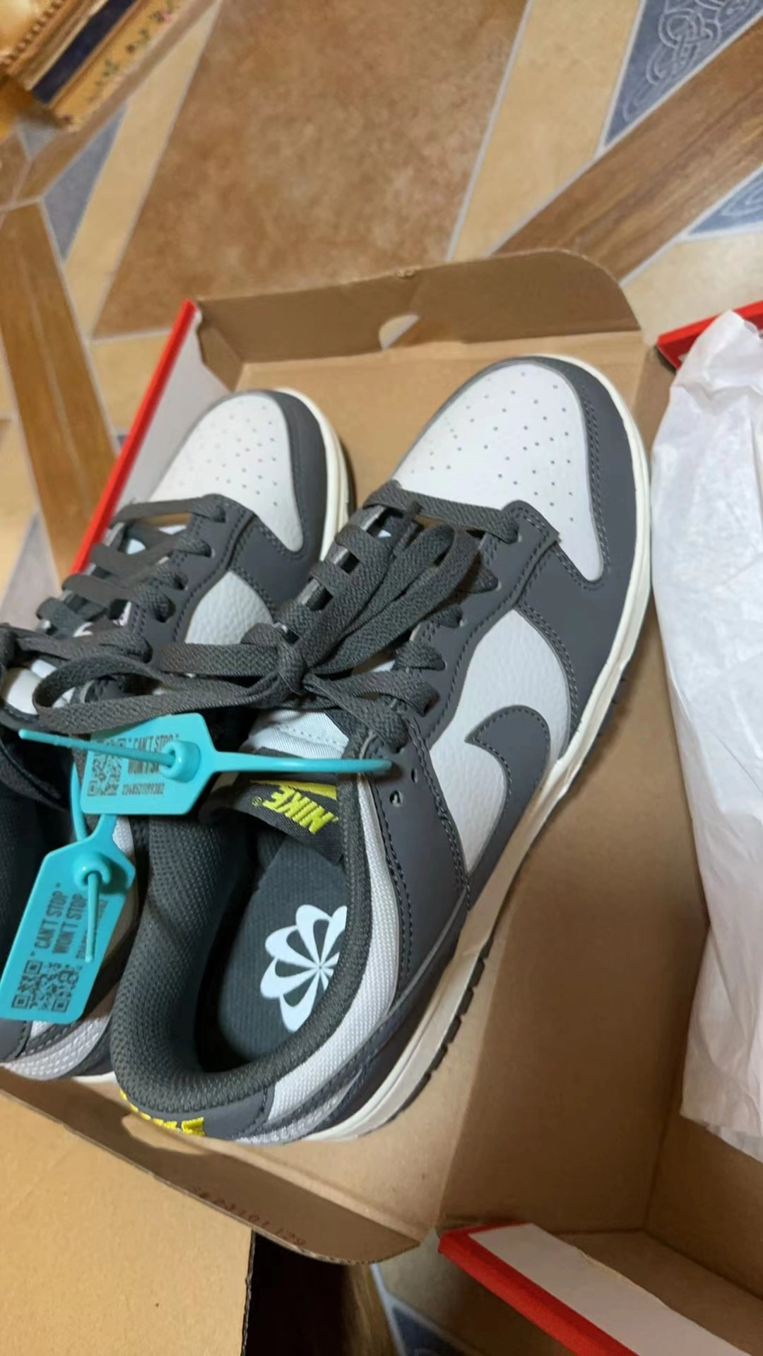 custom review-Nike Dunk Low Next Nature Амортизация Устойчивый к истиранию Дышащий Низкий Топ Скейтбординг Мужской Белый Серый