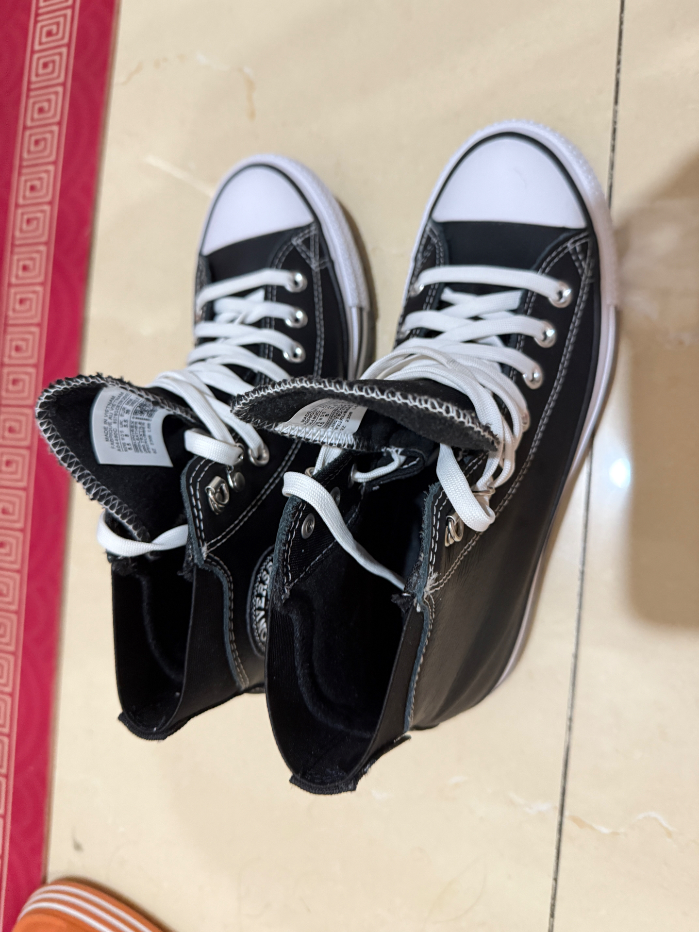 custom review-Converse Chuck Taylor All Star Водонепроницаемый Термозащита Амортизаторы Высокий Топ Кеды Унисекс Черный