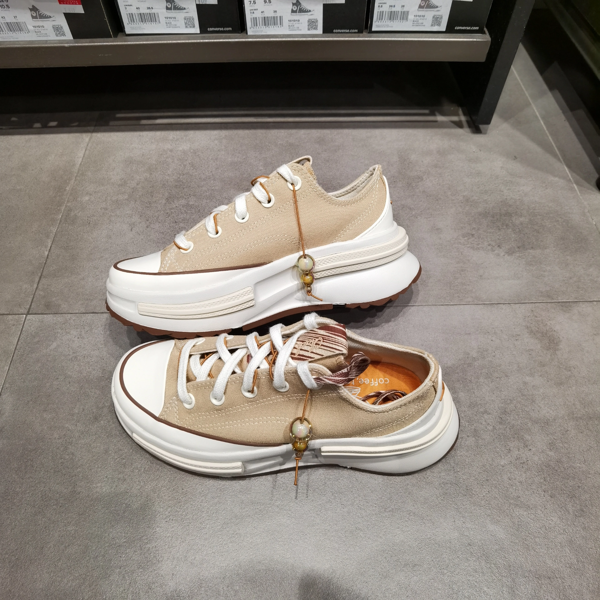 匡威run star夹心厚底低帮增高休闲帆布鞋