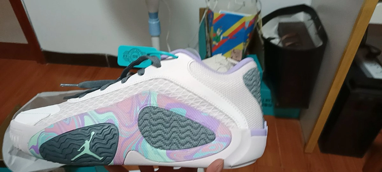 custom review-Джордан Tatum 2 'Пасха' PF Low Топ Баскетбольные кроссовки Мужской Бежево-фиолетовый Азиатская версия