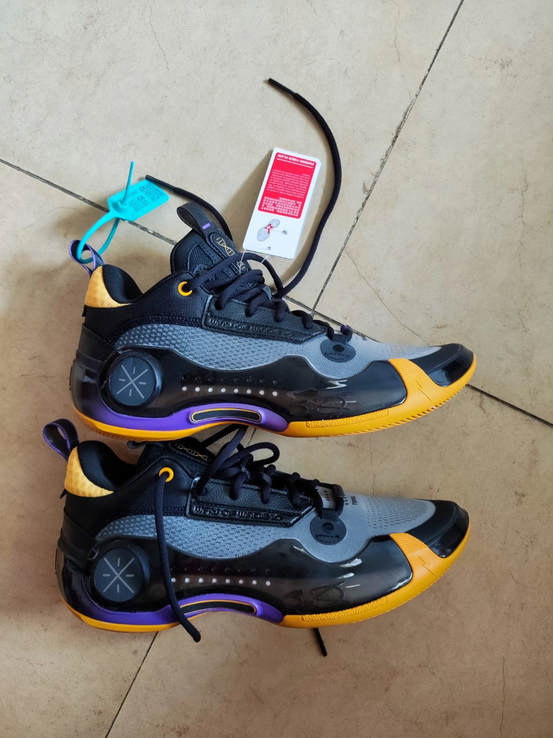 custom review-Подкладка WOW 10 Way of Wade 10 'Гостевой' Городской Джерси Амортизация Низкий Топ Баскетбольные Кроссовки Мужской Черный Желтый