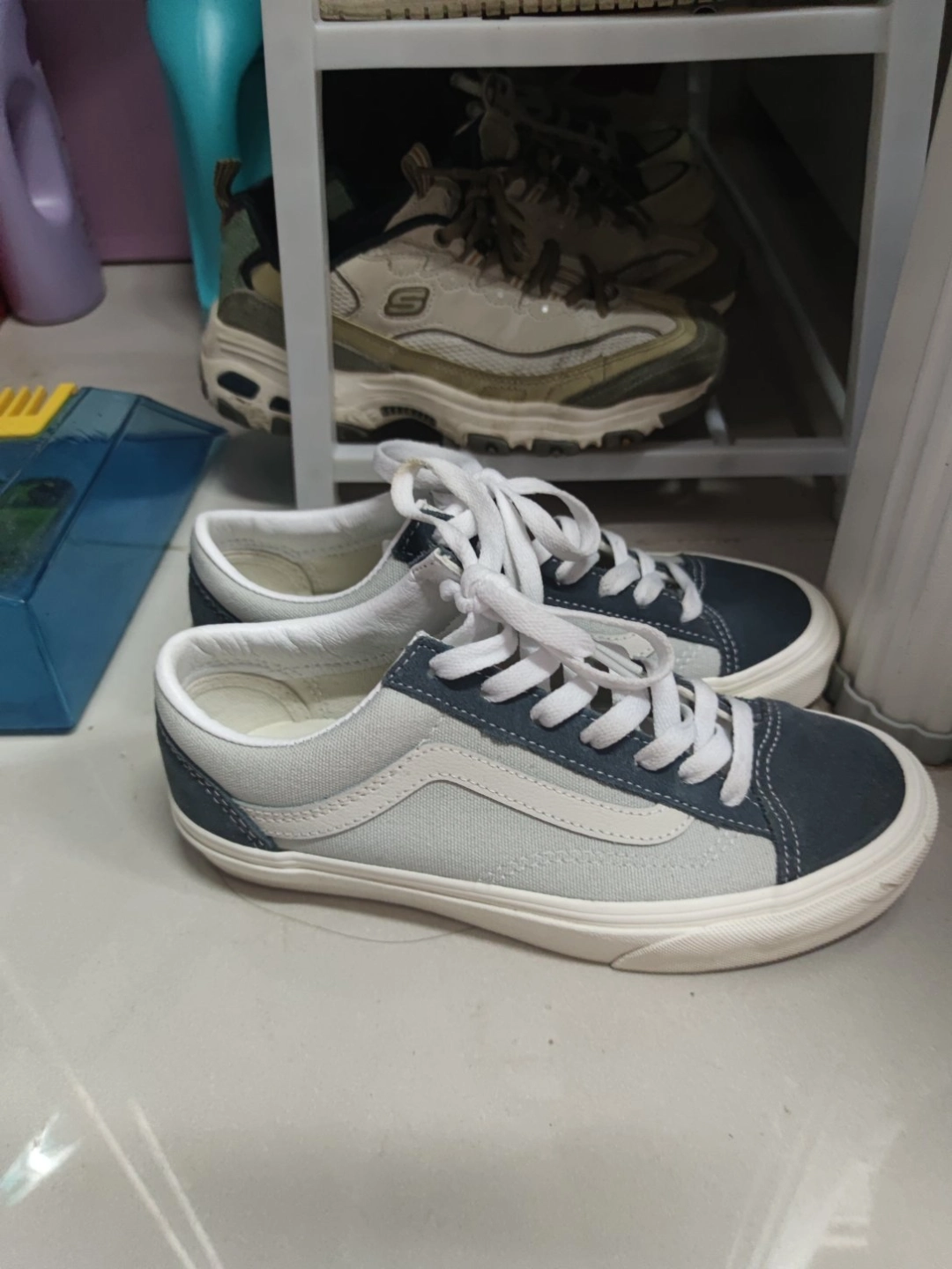 custom review-Vans Style 36 Устойчивые к истиранию низкие скейтбордические кроссовки унисекс серого цвета