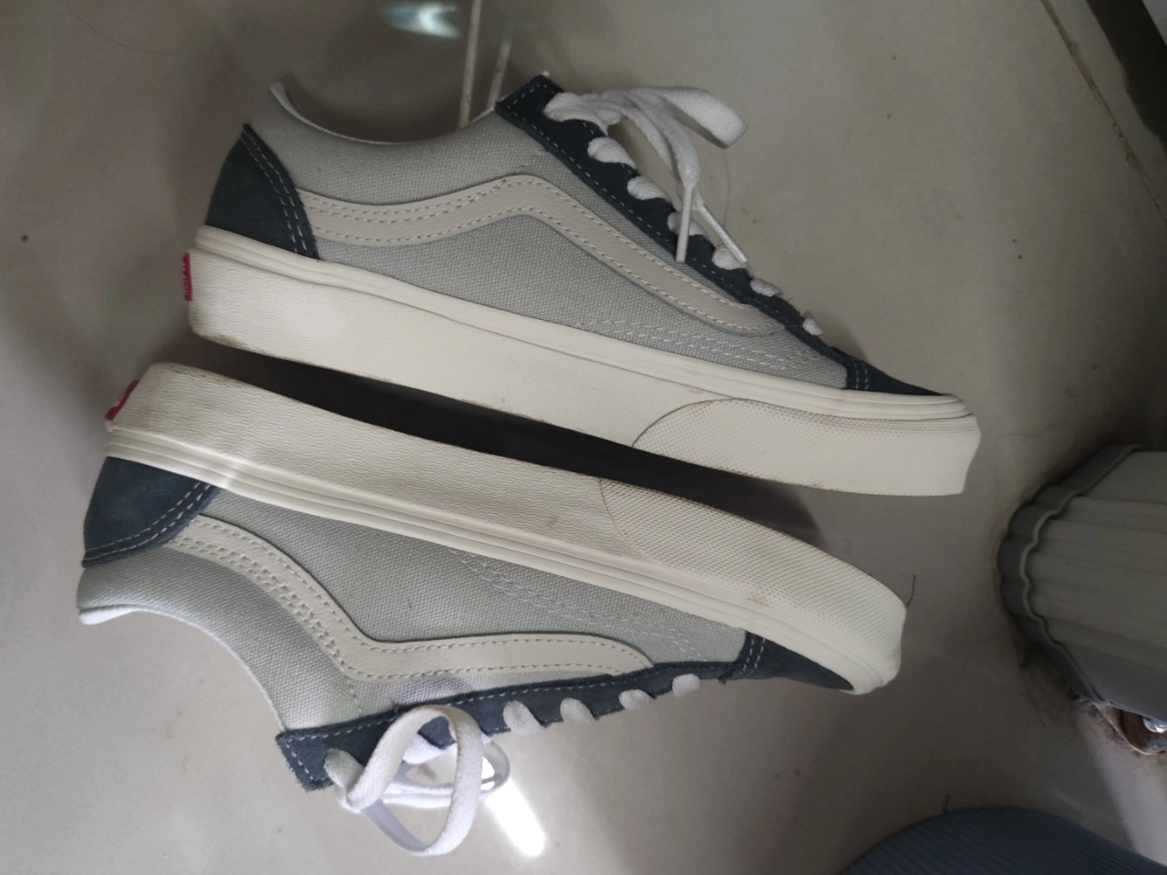 custom review-Vans Style 36 Устойчивые к истиранию низкие скейтбордические кроссовки унисекс серого цвета