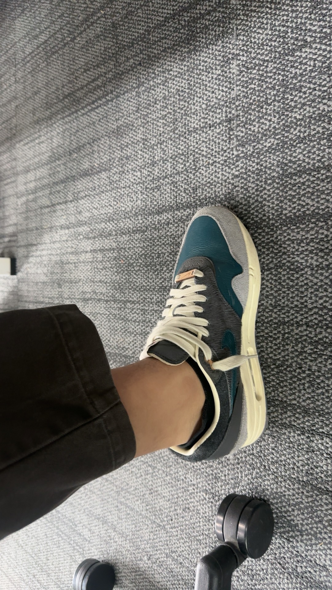 custom review-Kasina x Nike Air Max 1 Low Топ Повседневные Беговые Кроссовки Унисекс Серый Синий