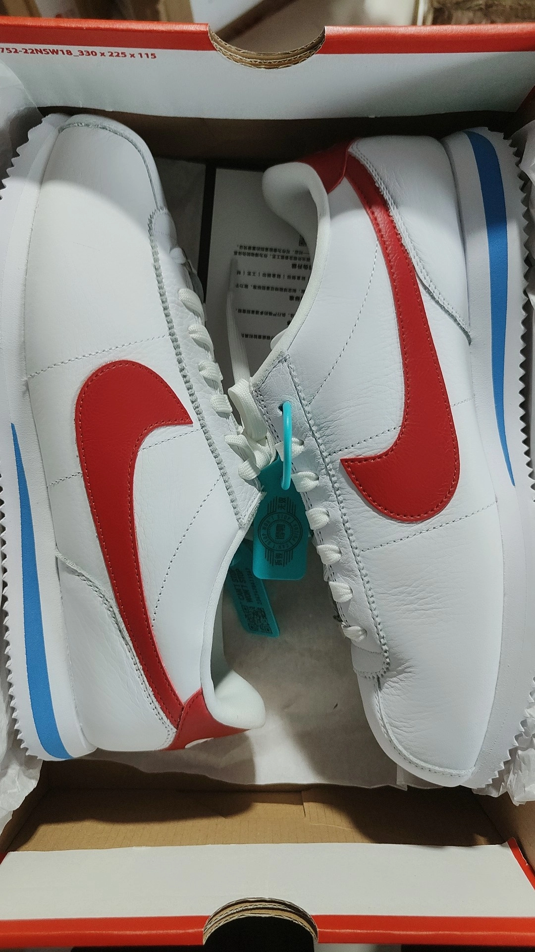 custom review-Nike Cortez Slip-Resistant Низкий Топ Повседневный Городской Коммутирование Беговые кроссовки Унисекс Белый Красный