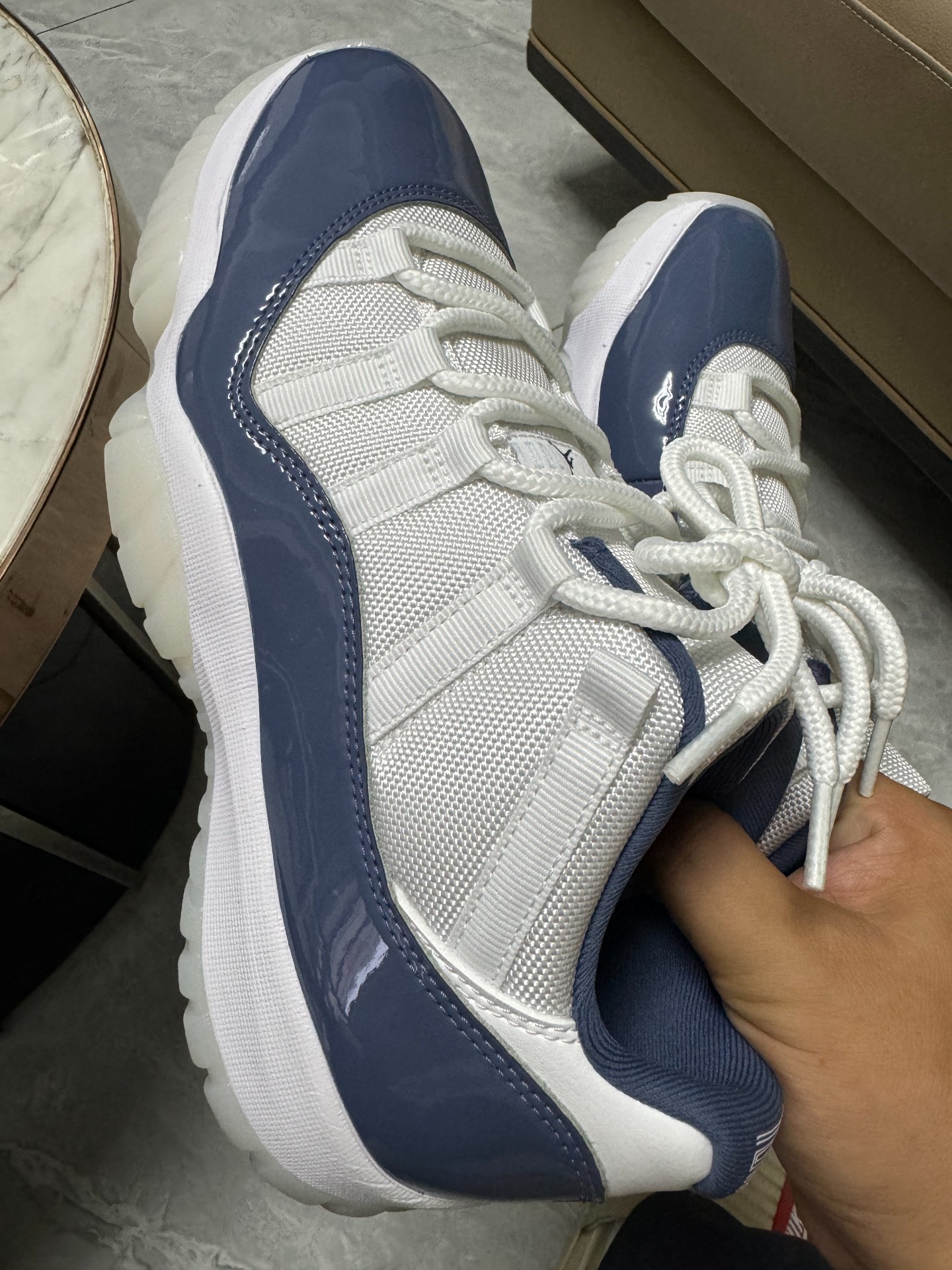 custom review-jordan autographed 11 Retro Low Diffused Blue