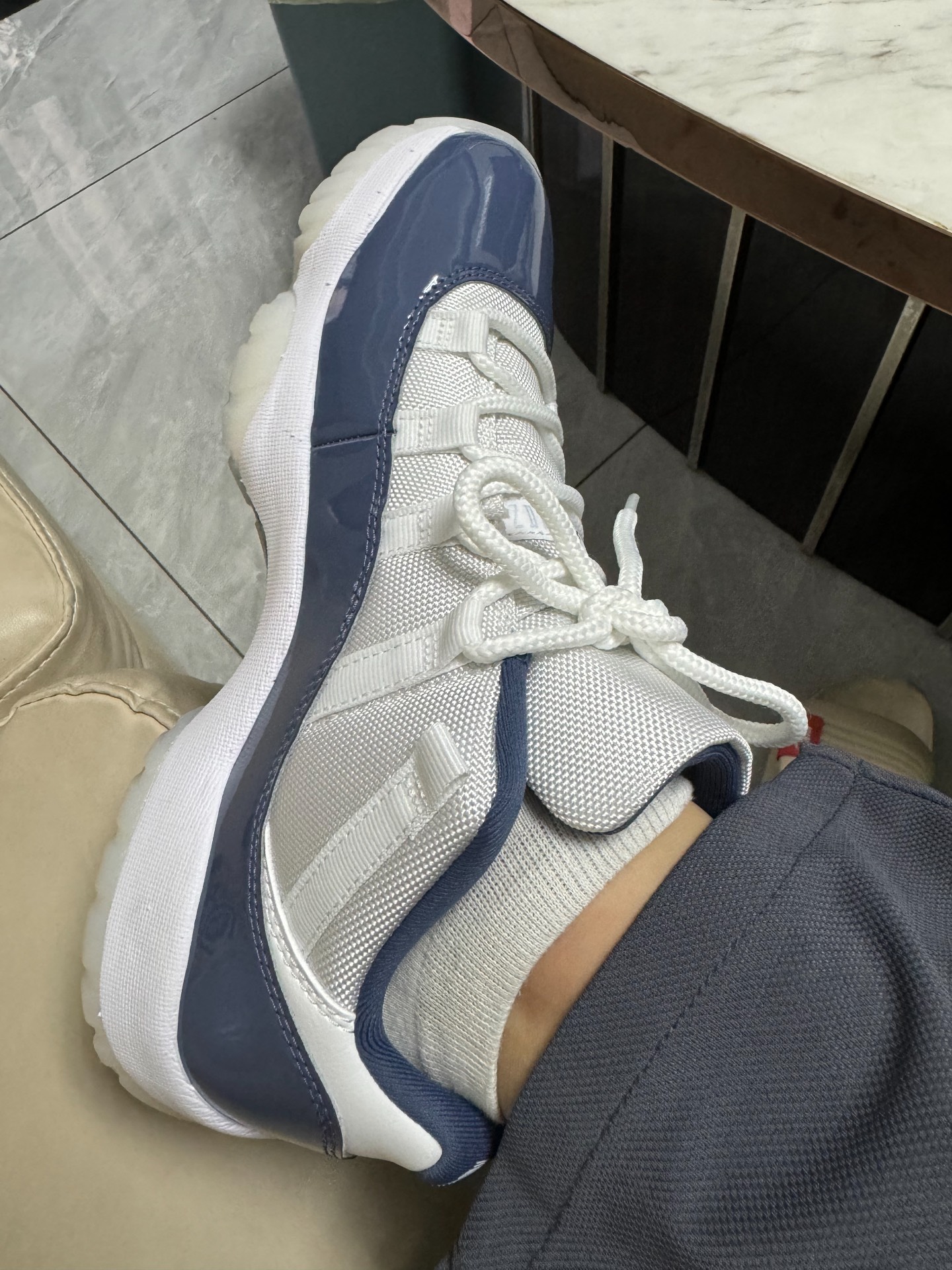 custom review-jordan autographed 11 Retro Low Diffused Blue