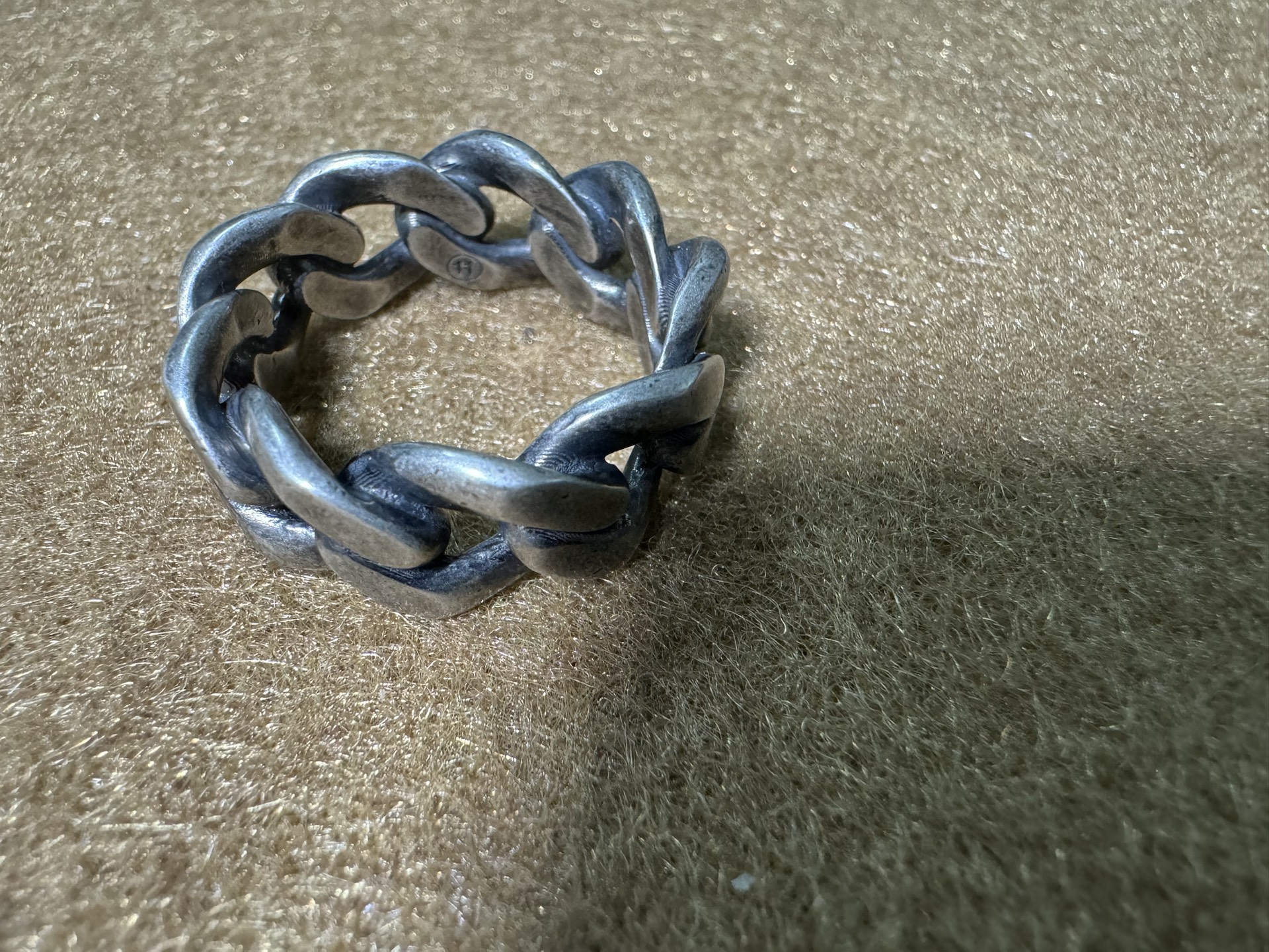 锁链镂空做旧款戒指