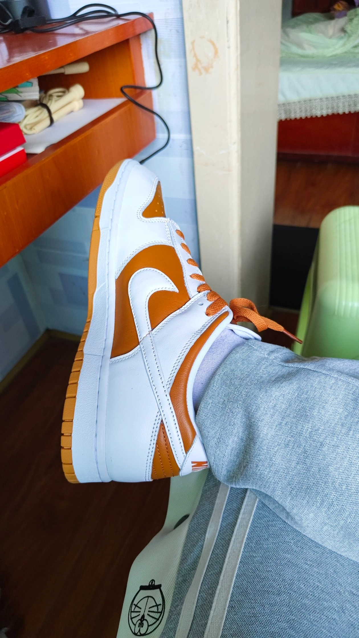 custom review-Nike Dunk 'Темный Curry' Slip-Resistant Low Top Скейтборд Кроссовки Мужские Белый Коричневый