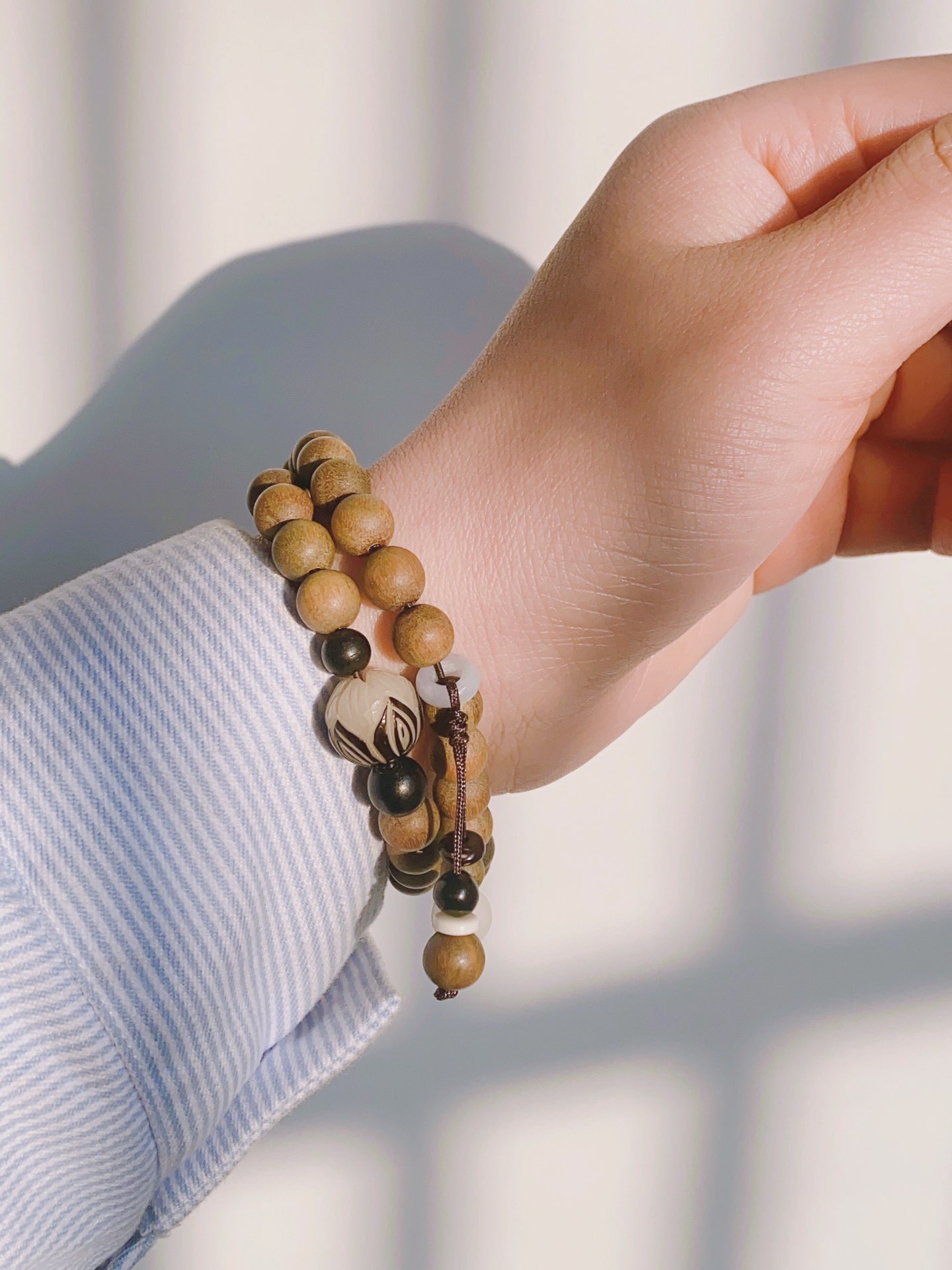 真的有被惊艳到7515绿檀手串原来也可以这么好看98