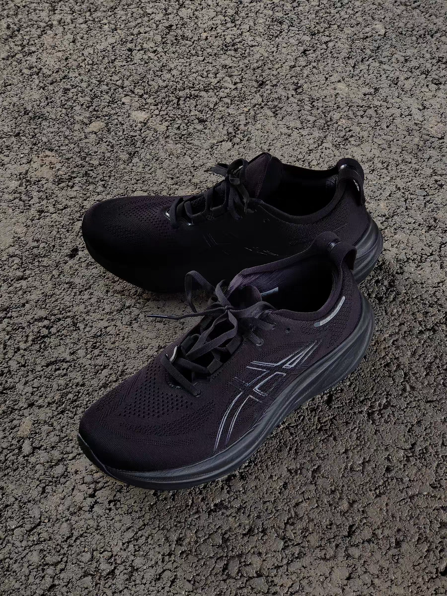 custom review-Asics Gel Nimbus 26 Ткань Устойчивая к Износу Дышащая Низкий Верх Обувь для Беговых Дистанций Мужская Черная