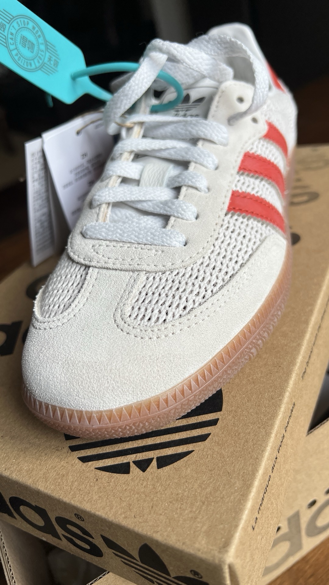 custom review-Adidas Originals Samba Устойчивые к истиранию Дышащие Низкие Кроссовки для скейтбординга Унисекс Белый Красный