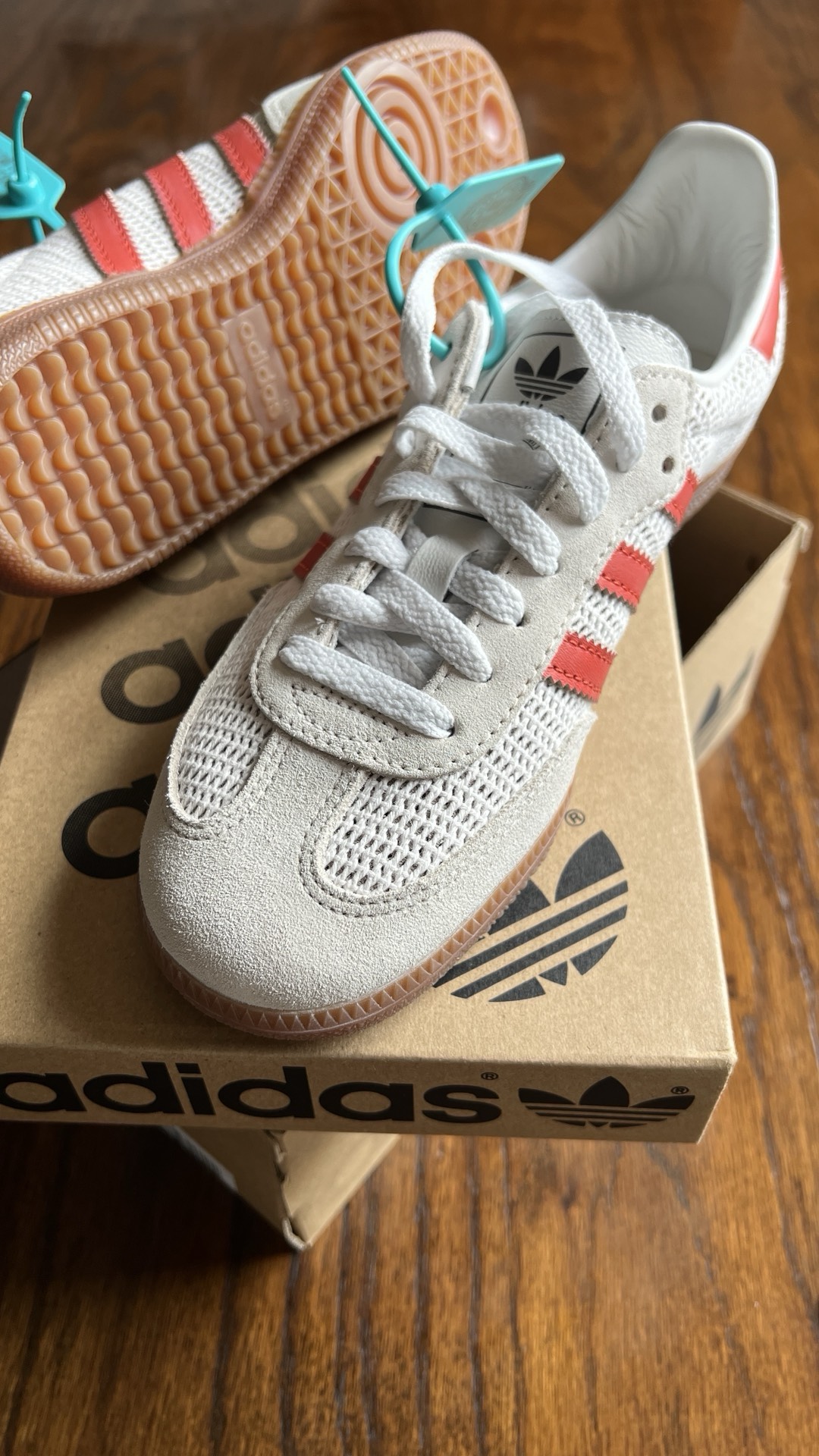 custom review-Adidas Originals Samba Устойчивые к истиранию Дышащие Низкие Кроссовки для скейтбординга Унисекс Белый Красный