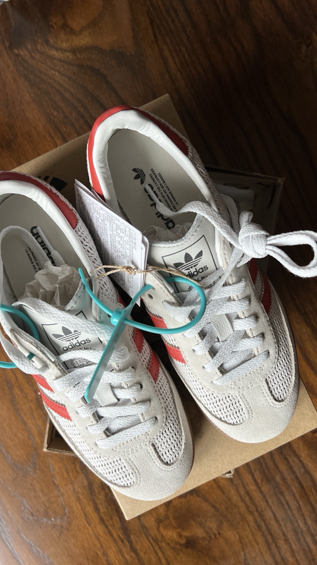 custom review-Adidas Originals Samba Устойчивые к истиранию Дышащие Низкие Кроссовки для скейтбординга Унисекс Белый Красный