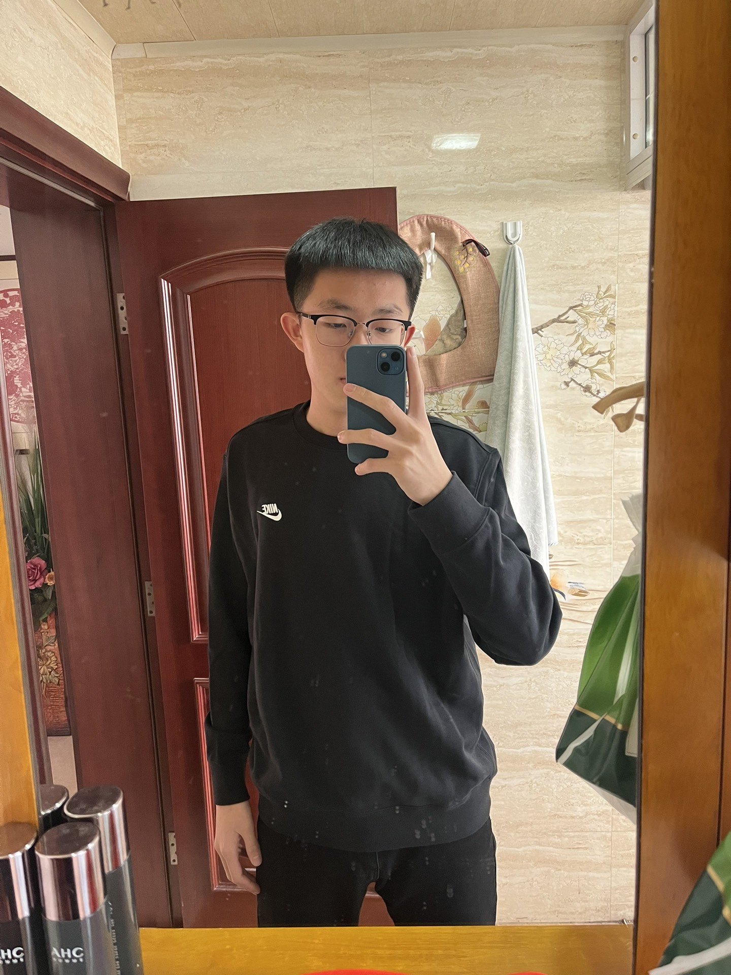 custom review-Nike Sportswear Свитшот Весенний Мужской Черный