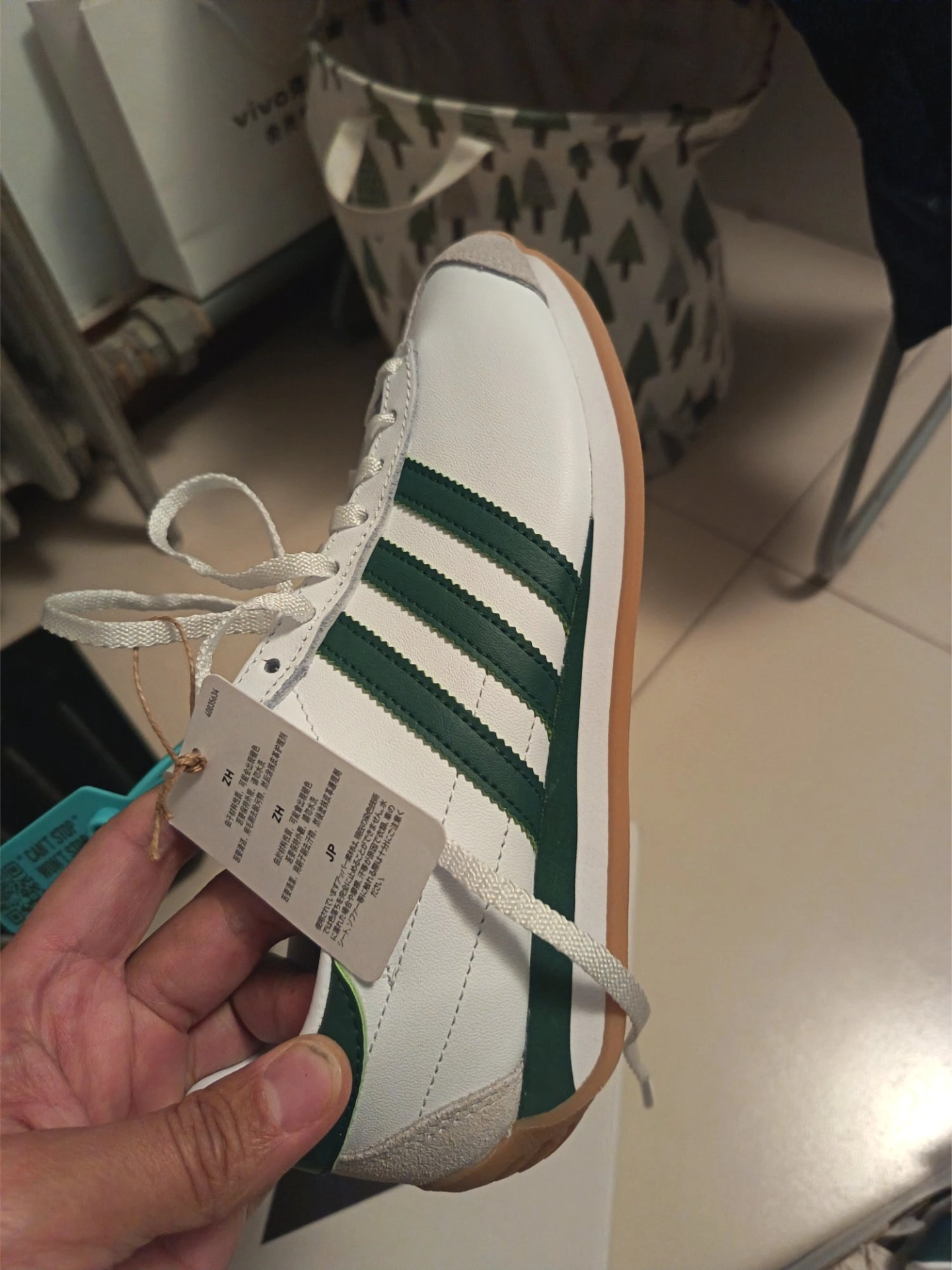 custom review-Adidas Originals COUNTRY OG Устойчивый к истиранию Низкий Топ Повседневные Беговые кроссовки Унисекс Белый Зеленый