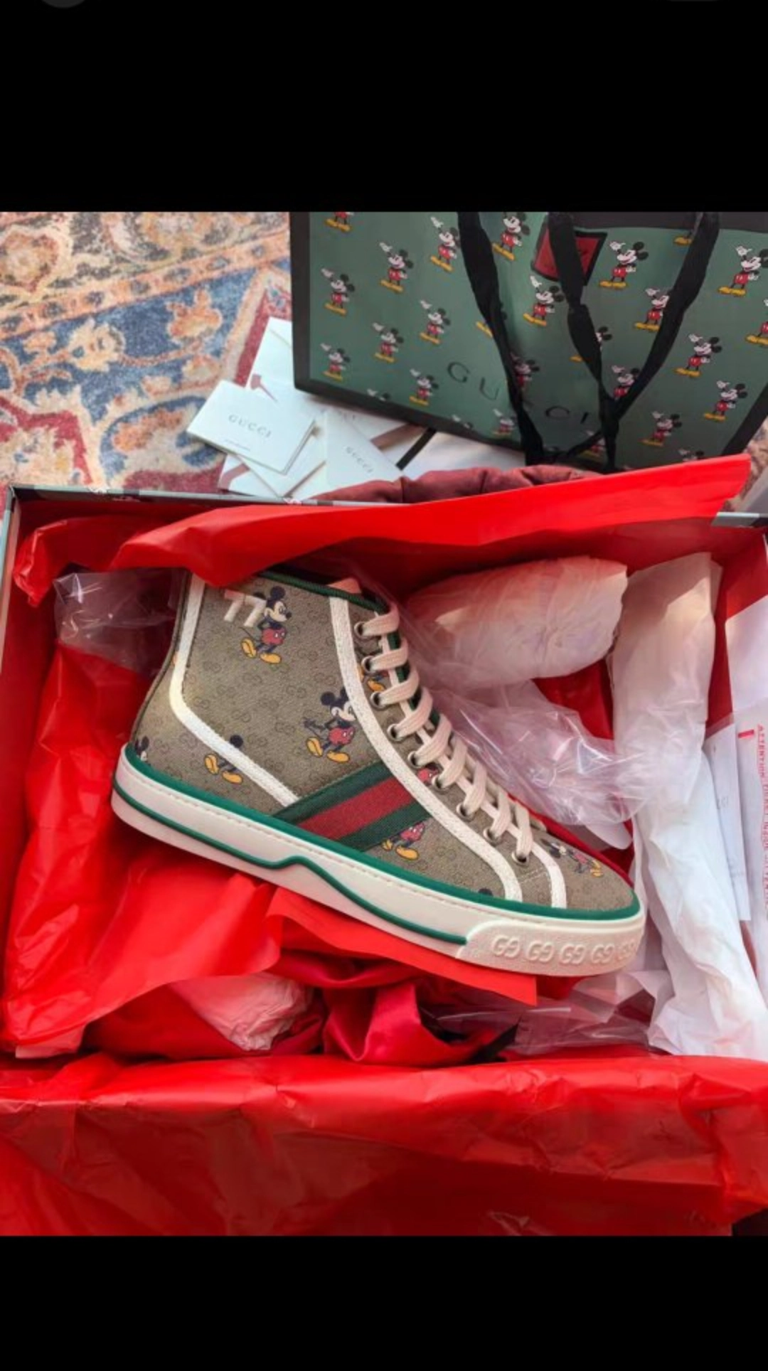 custom review-GUCCI Tennis 1977 Скейтборд Кроссовки Мужские Цвет Эбеновое дерево