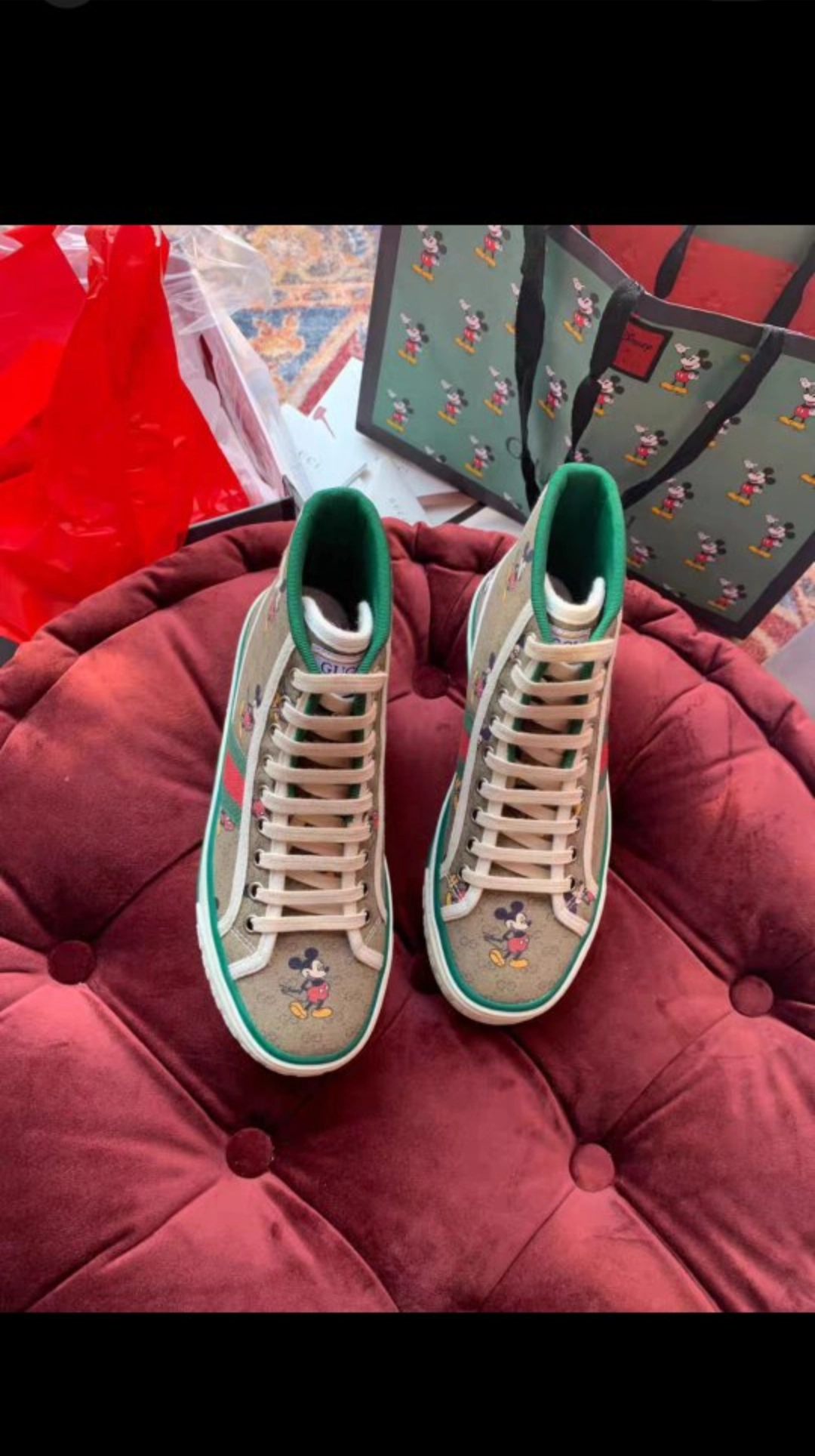 custom review-GUCCI Tennis 1977 Скейтборд Кроссовки Мужские Цвет Эбеновое дерево