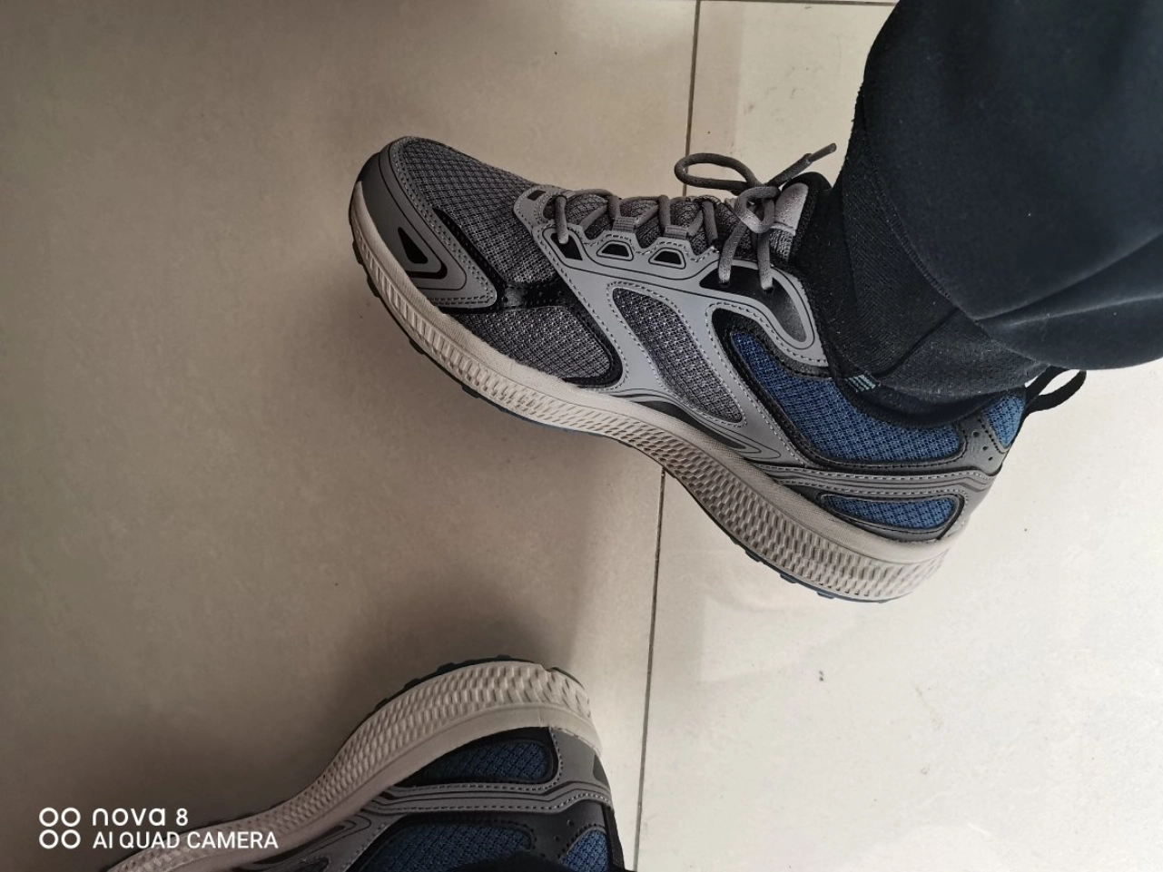 custom review-Skechers Go Run Consistent Low Топ Повседневные Беговые Кроссовки Мужские Серый Синий