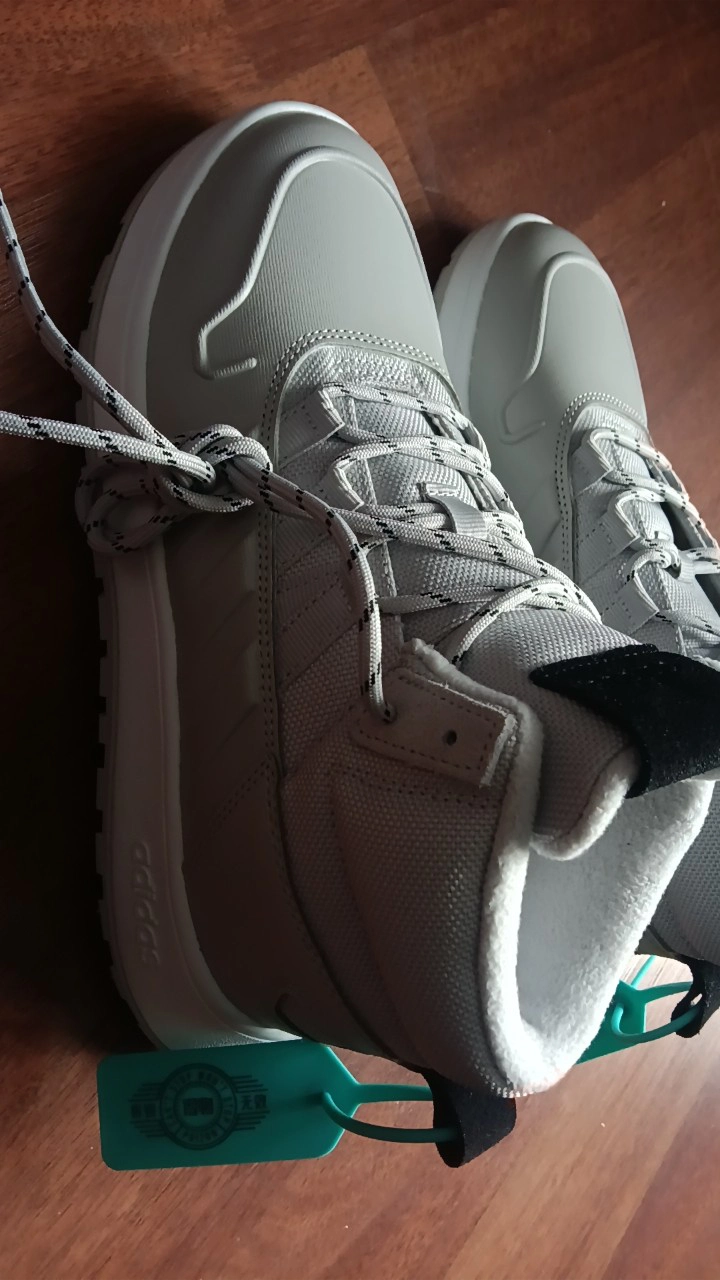 custom review-ADIDAS NEO Fusion Storm Амортизация Износостойкий MID Топ Кэжуал Унисекс Серый