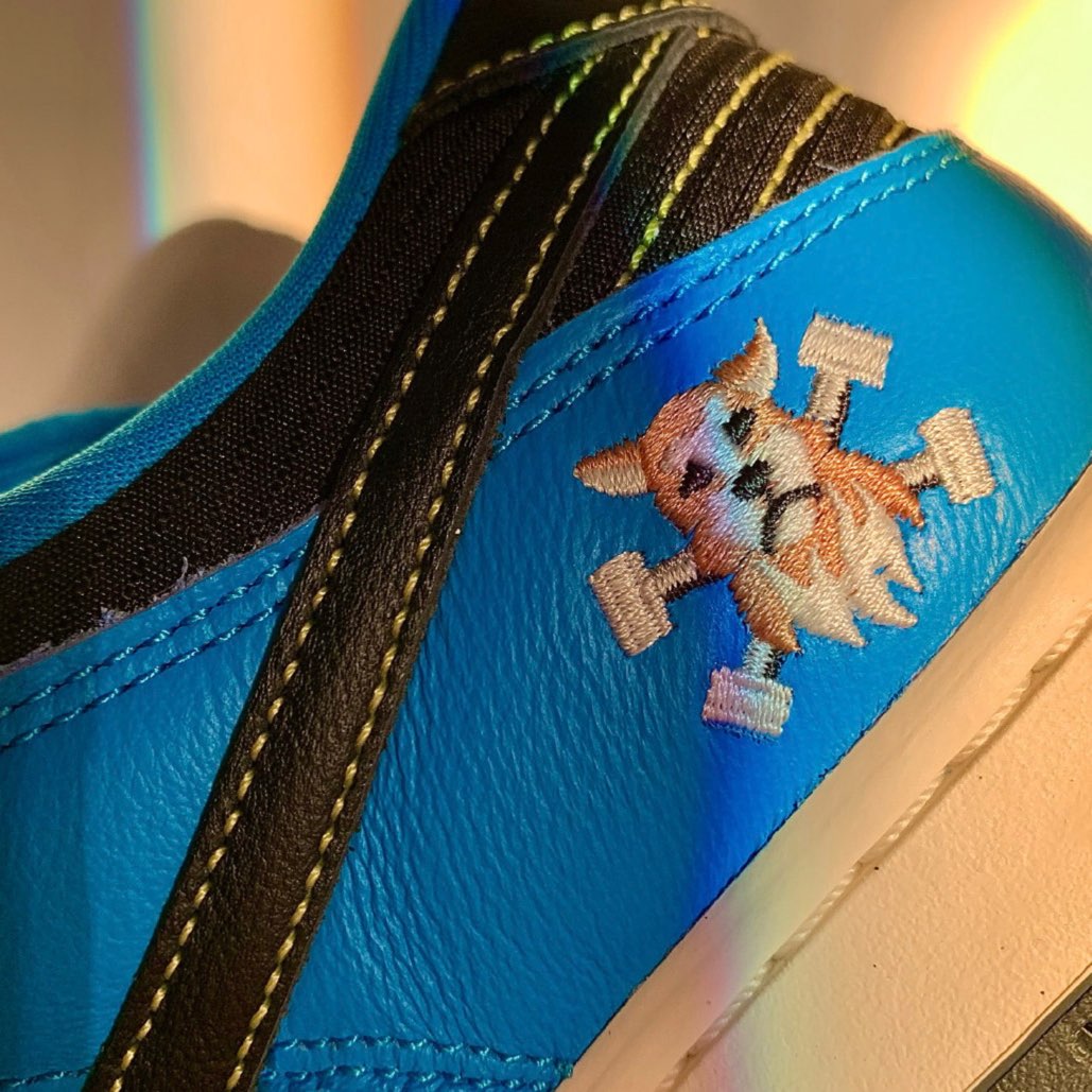 custom review-Instant Skateboards X Nike Dunk SB Low Топ Кроссовки для скейтбординга Унисекс Белый Синий