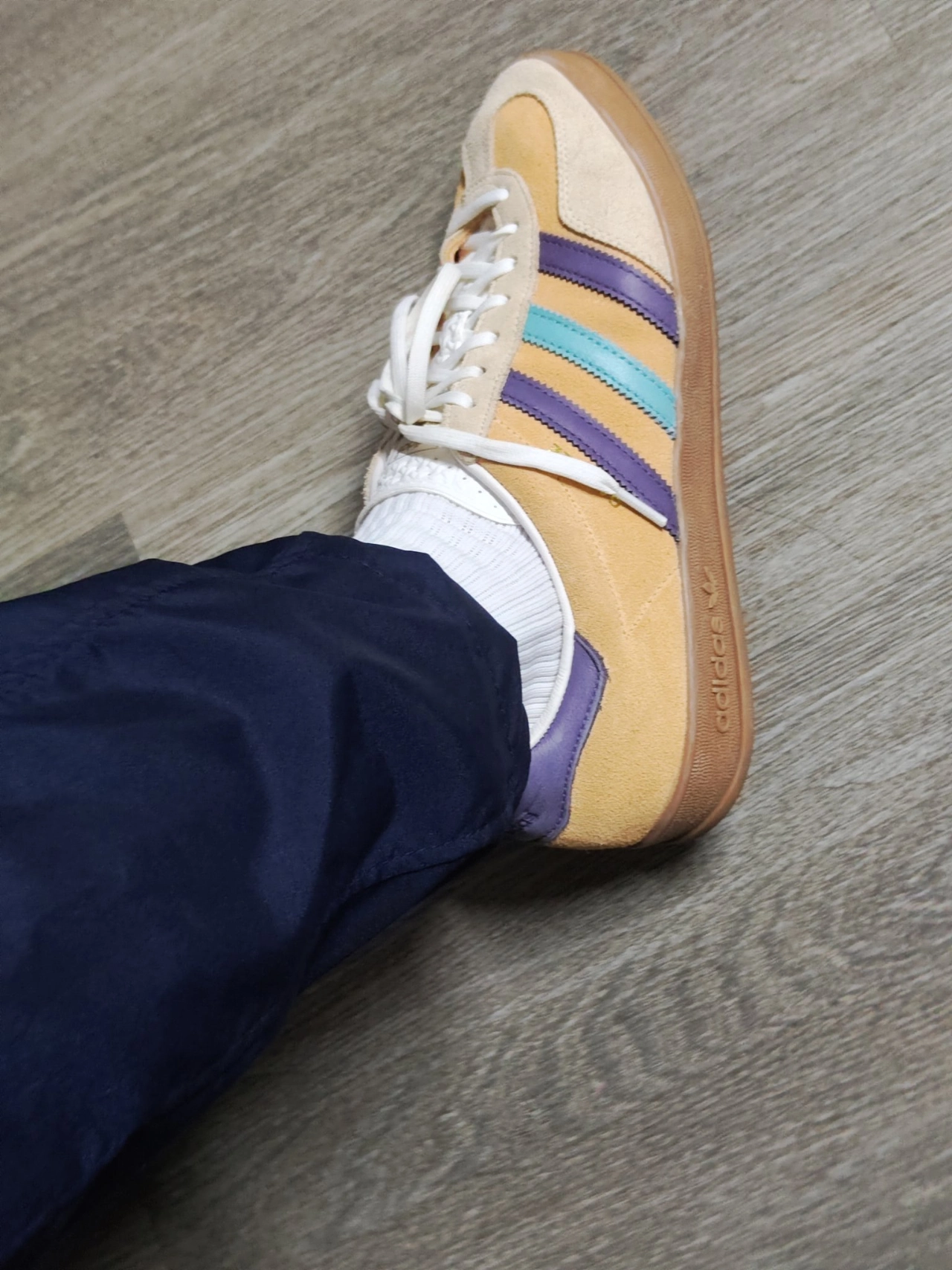 custom review-Adidas Originals Gazelle Аbrasion Resistant Баланс Низкие Кроссовки для скейтбординга Унисекс Желтый Rice Фиолетовый