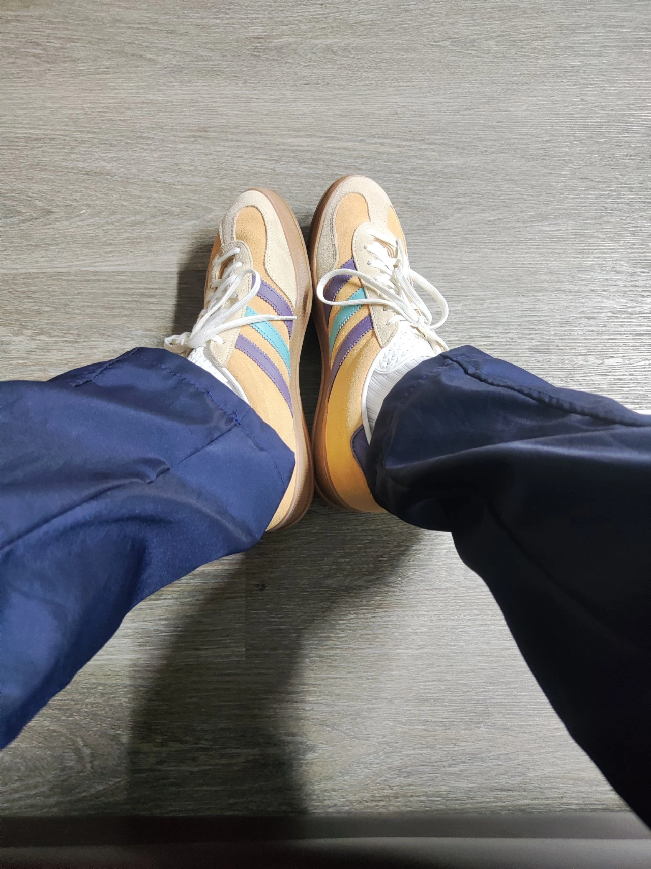 custom review-Adidas Originals Gazelle Аbrasion Resistant Баланс Низкие Кроссовки для скейтбординга Унисекс Желтый Rice Фиолетовый