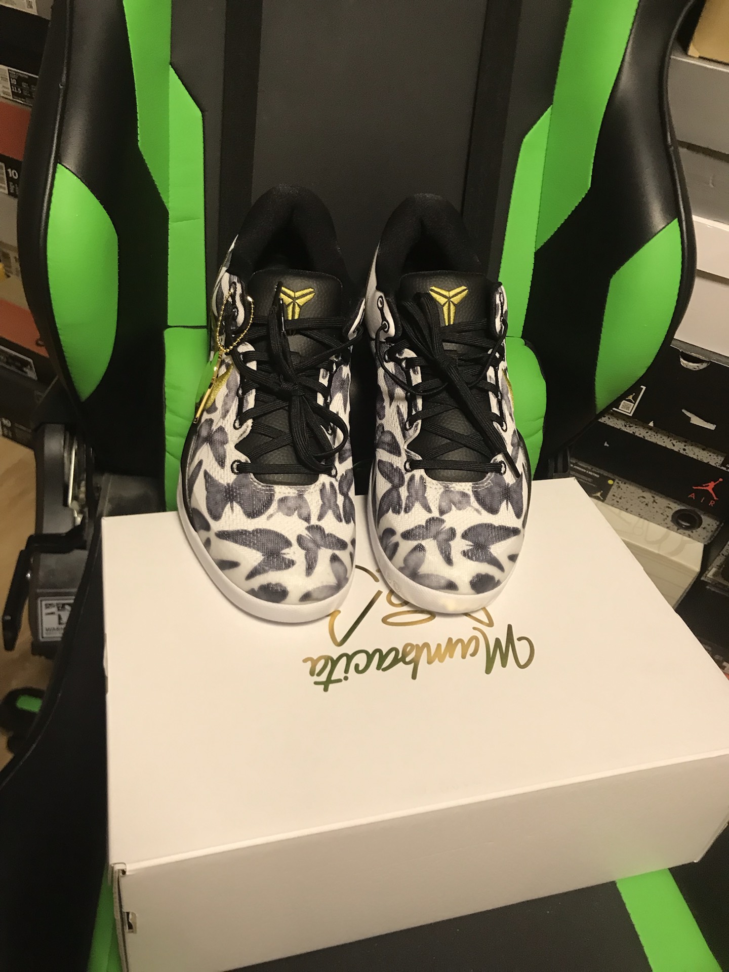 custom review-Nike Kobe 8 Low Топ Баскетбольные Кроссовки Унисекс Белый Золото Черный