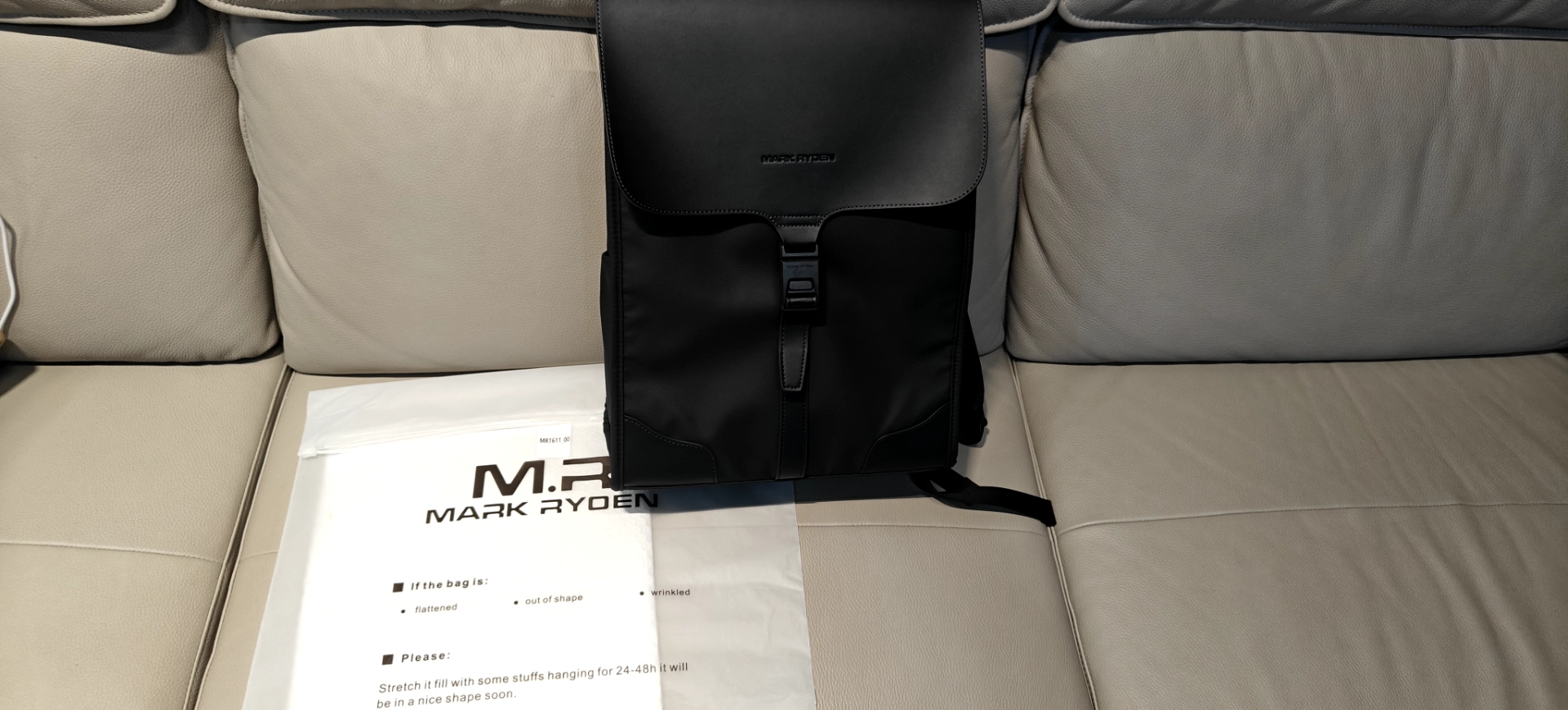 custom review-MARK RYDEN Кожа с Оксфордским Рюкзаком Унисекс Элегантный Черный Графитовый Серый Оливковый Зеленый