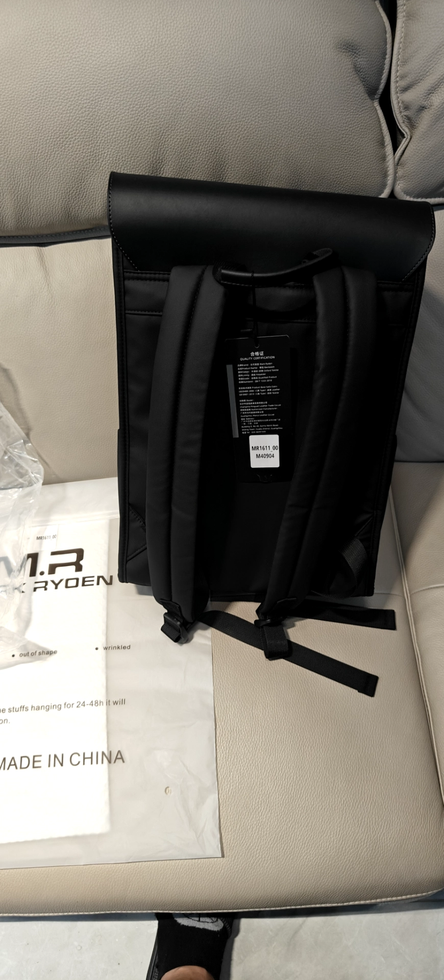 custom review-MARK RYDEN Кожа с Оксфордским Рюкзаком Унисекс Элегантный Черный Графитовый Серый Оливковый Зеленый