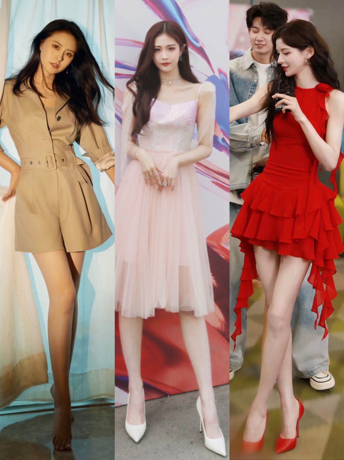 内娱女明星个个腿精,像开了特效一样!