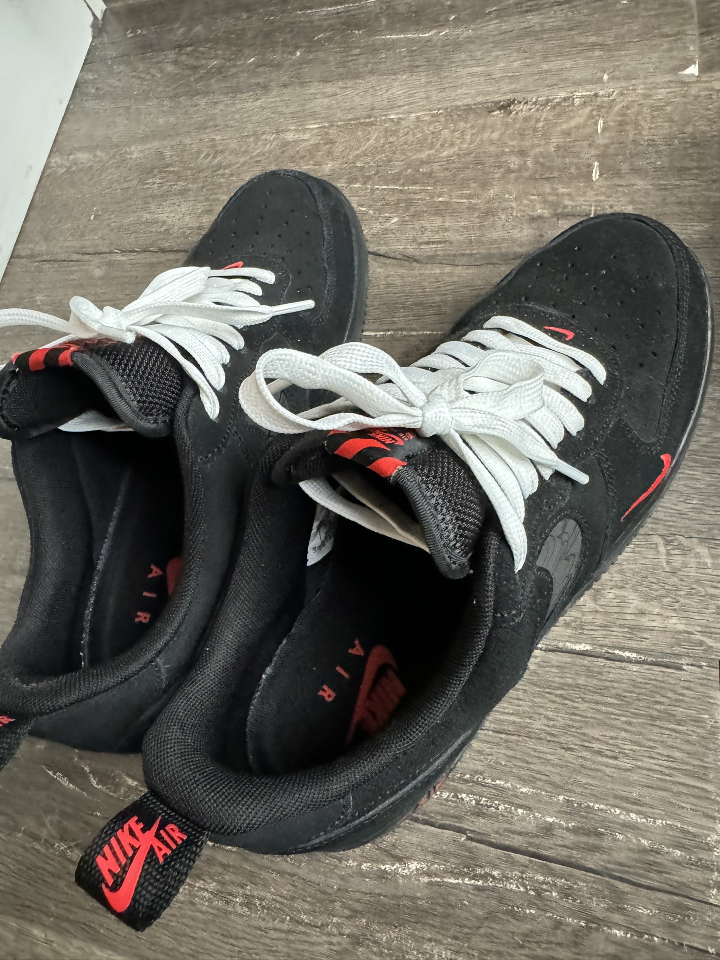 custom review-Nike Air Force 1 Low Топ Скейтборд Кроссовки Мужские Черные