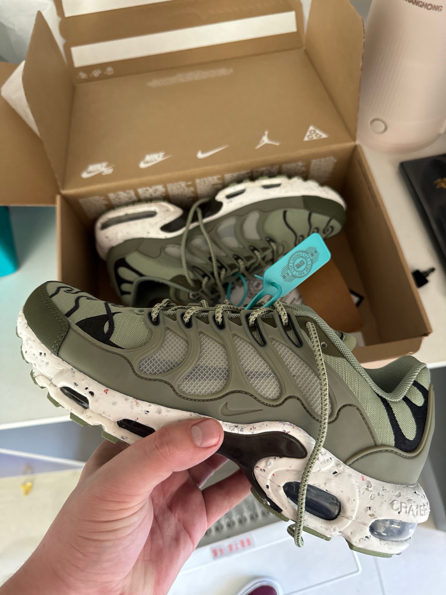 custom review-Nike Air Max Terrascape Plus Устойчивый к истиранию Дышащий Низкий Топ Casual Мужской Зеленый Черный