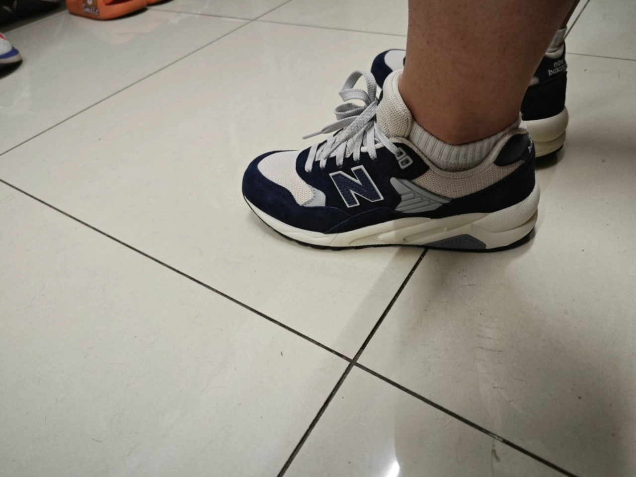 custom review-New Balance NB 580 Устойчивый к истиранию Низкий Топ Повседневная Беговая Обувь Унисекс Синий Белый