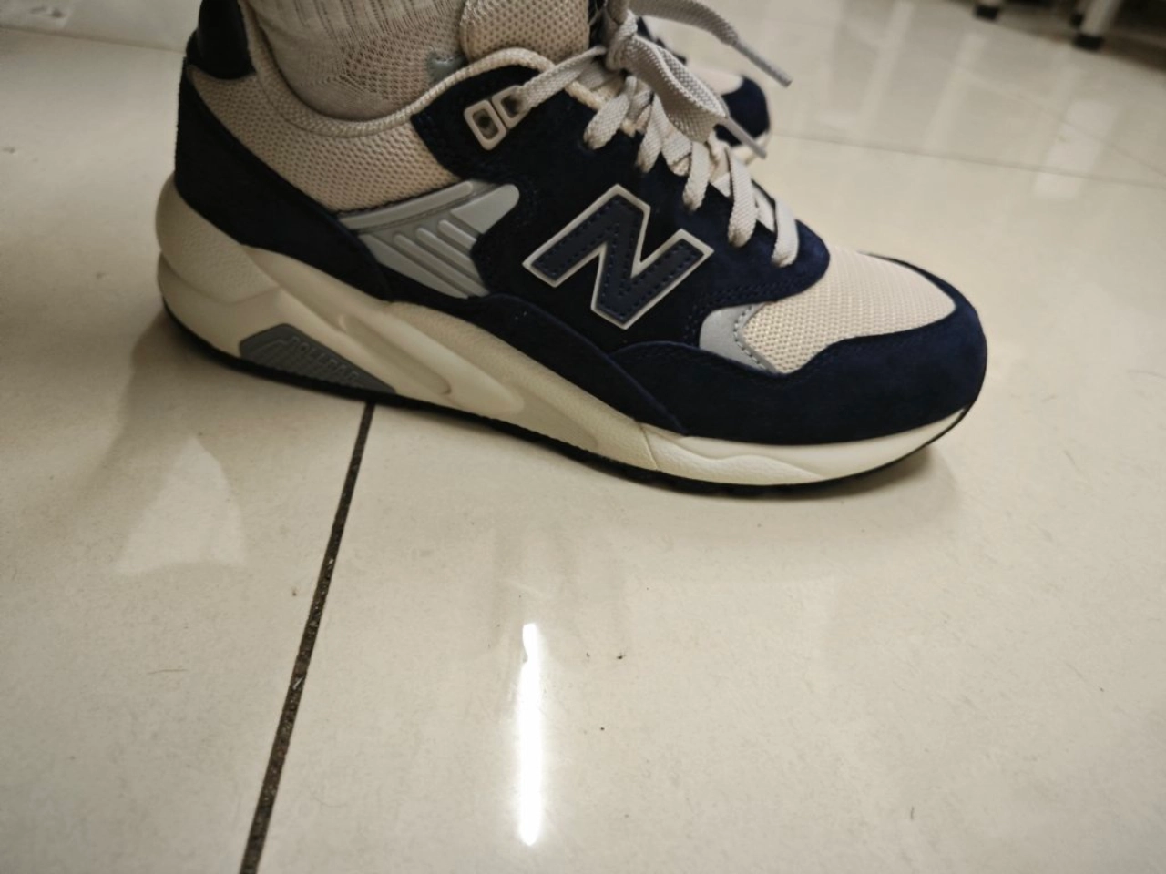 custom review-New Balance NB 580 Устойчивый к истиранию Низкий Топ Повседневная Беговая Обувь Унисекс Синий Белый