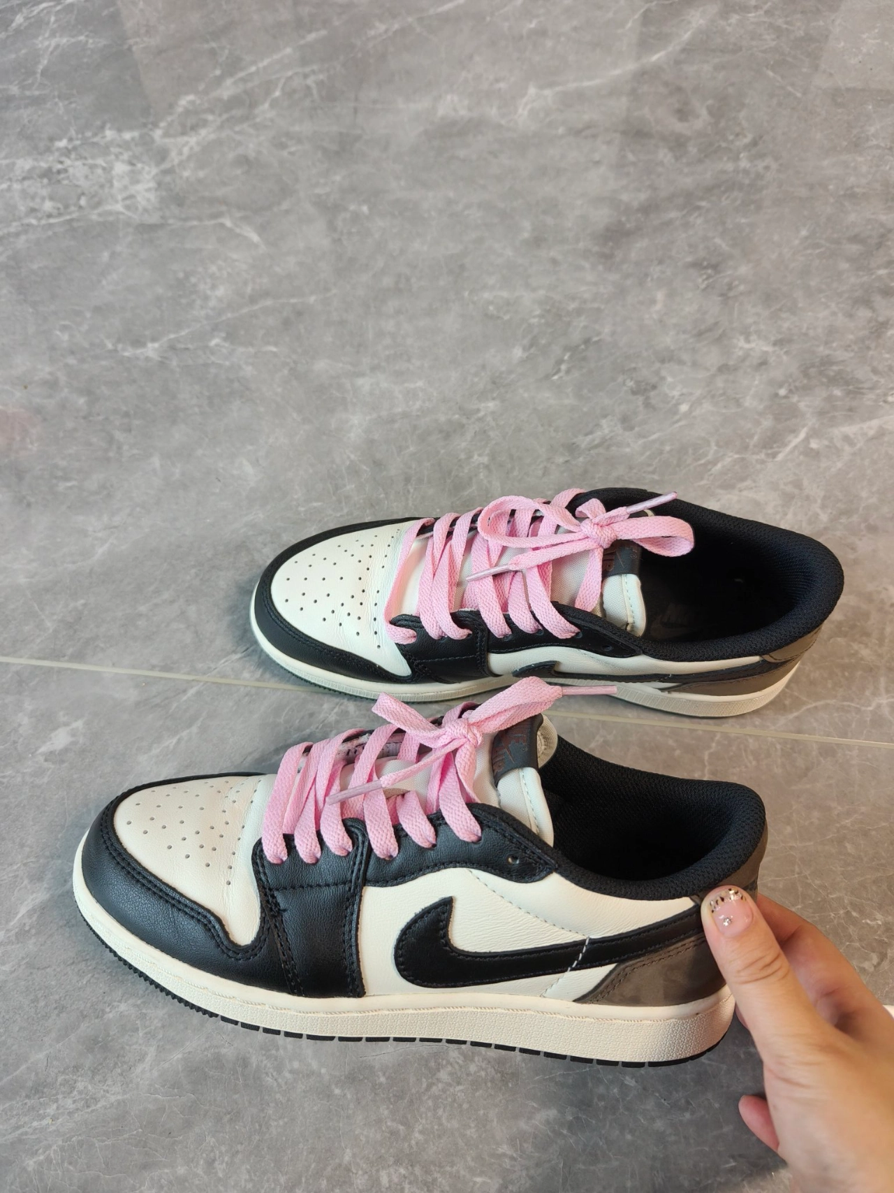 custom review-Jordan Air Jordan 1 Slip-resistant Low Top Детские Скейтбординги Черный Белый