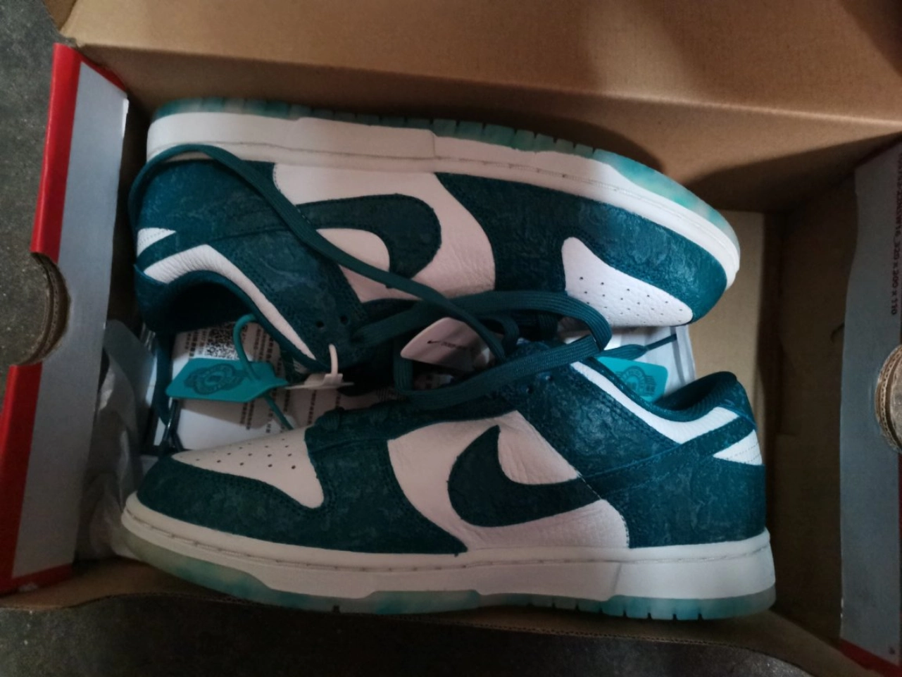 custom review-Nike Dunk 'Ocean' Low Топ Скейтборд Кроссовки Женские Синий