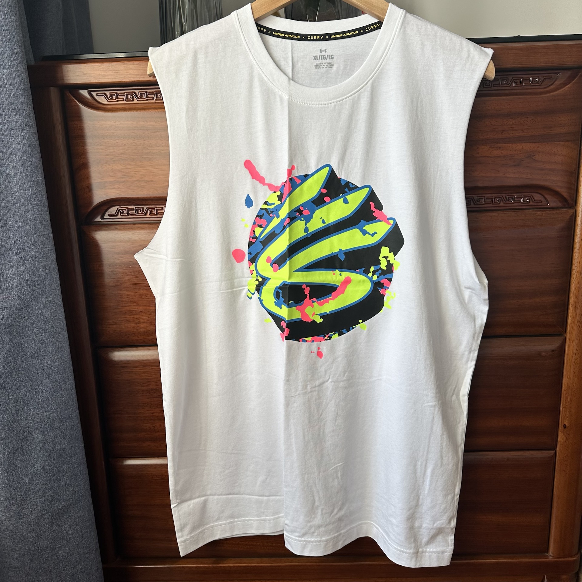 安德玛ua春夏库里curry男子篮球运动背心1377307