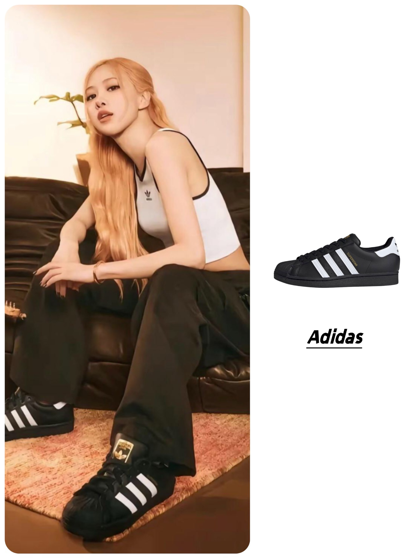 99adidas阿迪达斯三叶草superstar低帮贝壳头板鞋 #明星潮牌教科书