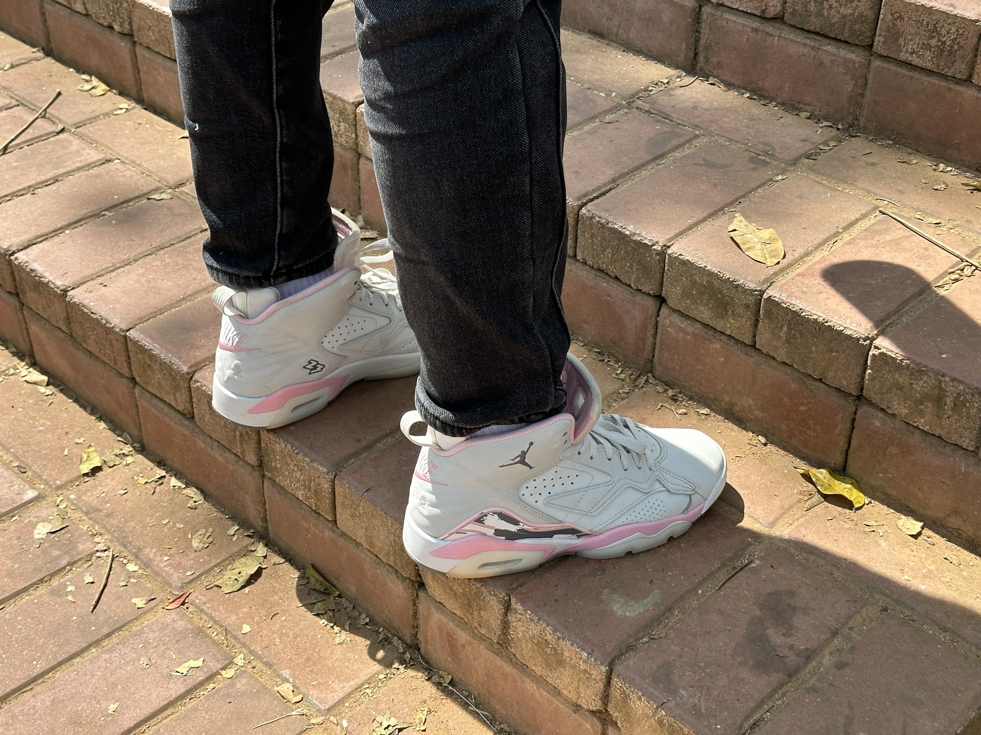 custom review-Jordan Jumpman MVP 'Застенчивый Розовый' Устойчивый к истиранию Дышащий Высокий Топ Винтажные баскетбольные кроссовки Женские Белый Розовый