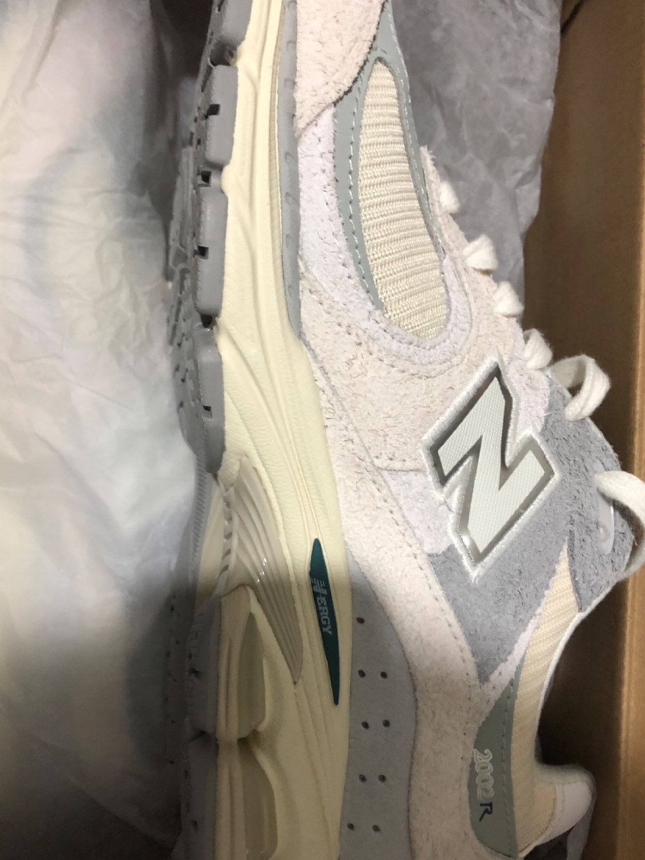 custom review-New Balance NB 2002R противоскользящий низкий топ повседневная беговая обувь унисекс серый белый Год дракона