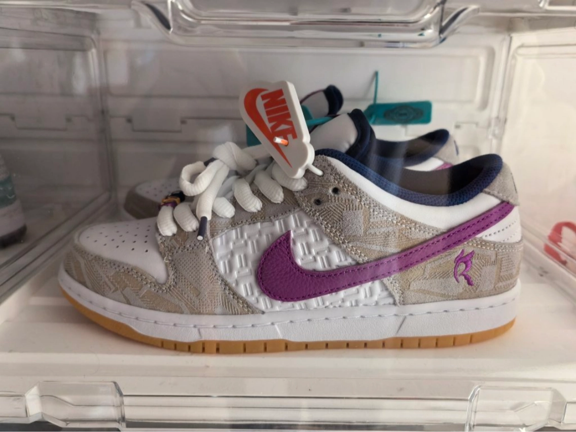 custom review-Rayssa Leal x Nike Dunk SB Low Топ Скейтборд Кроссовки Унисекс Фиолетовый Белый
