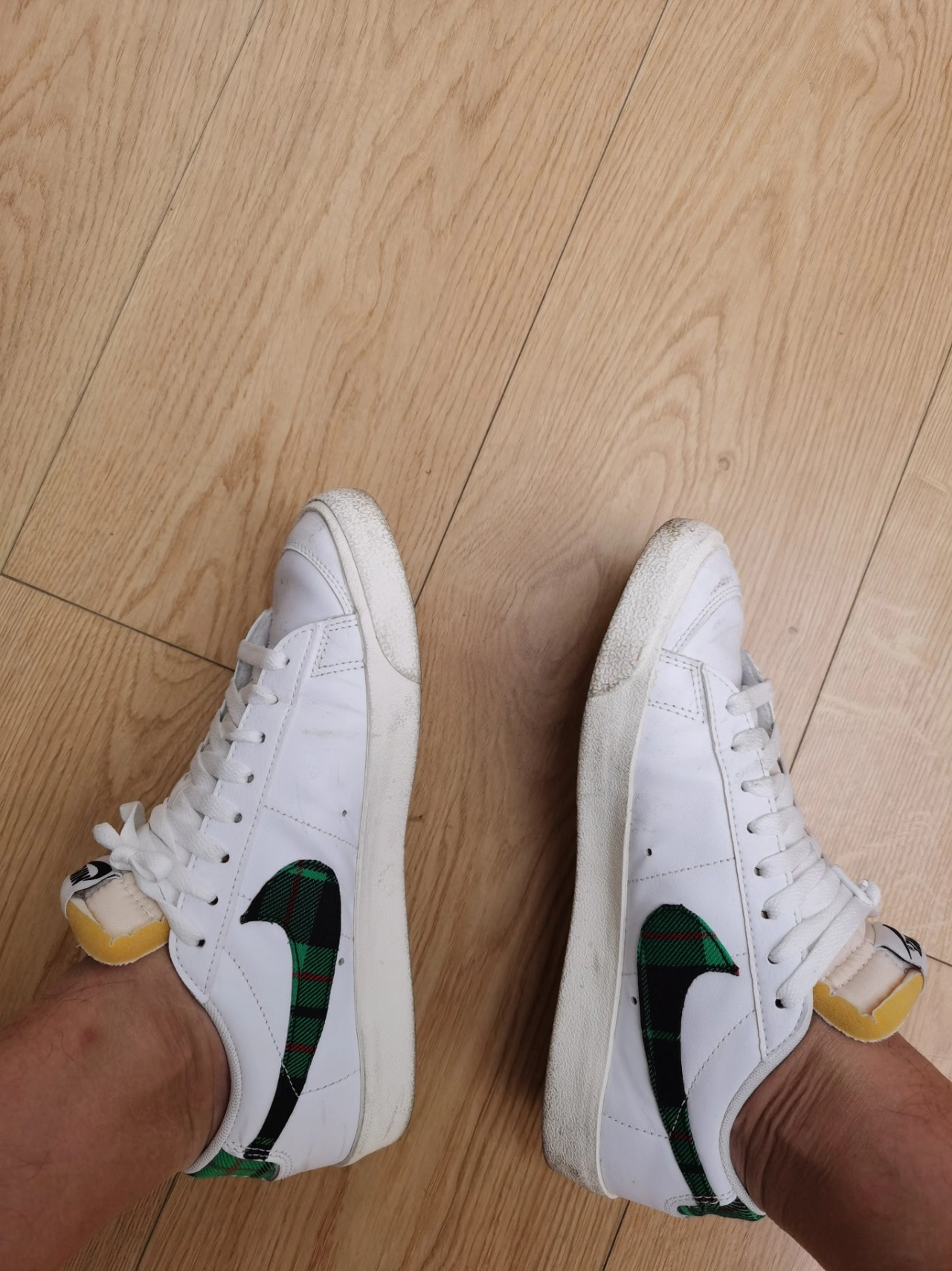 custom review-Nike Blazer Low Топ Скейтборд Кроссовки Мужские Белые Зеленые