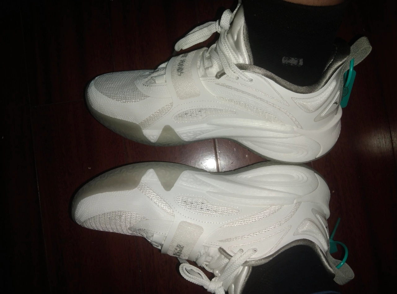 custom review-ANTA KAI 1 Амортизация Износостойкие Низкие Баскетбольные Кроссовки Унисекс Белый Серебряный