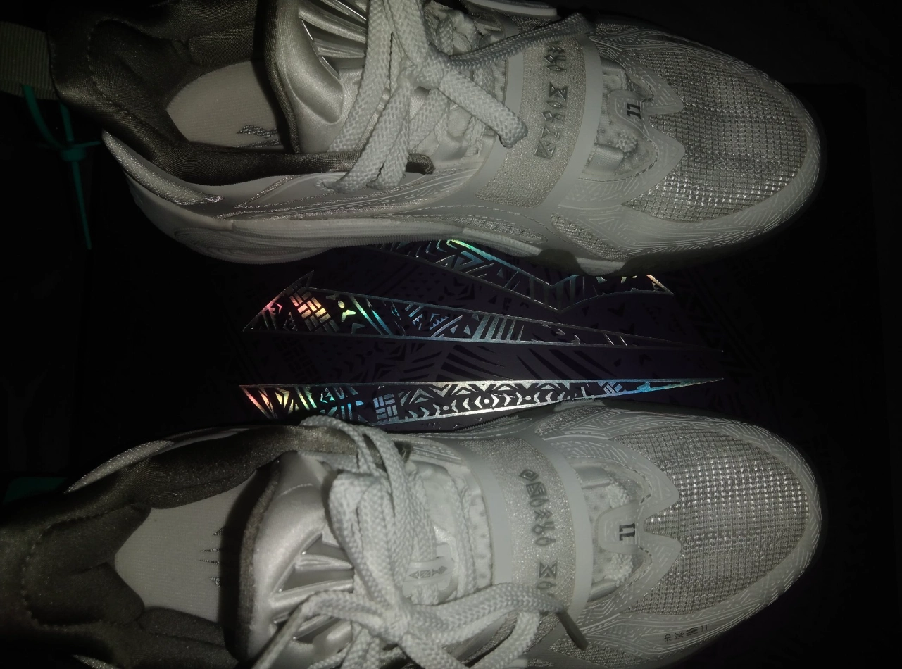 custom review-ANTA KAI 1 Амортизация Износостойкие Низкие Баскетбольные Кроссовки Унисекс Белый Серебряный