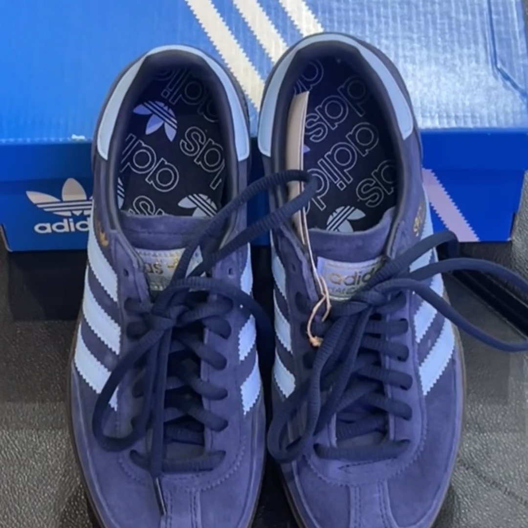 custom review-Adidas Originals HANDBALL SPEZIAL Низкие Кроссовки для скейтбординга Унисекс Синие Коричневые